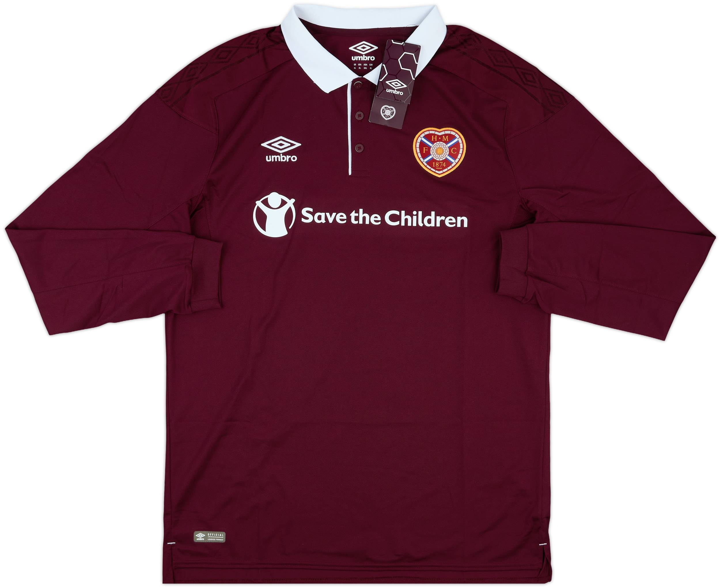 2017-18 Hearts Home L/S Shirt (XL)