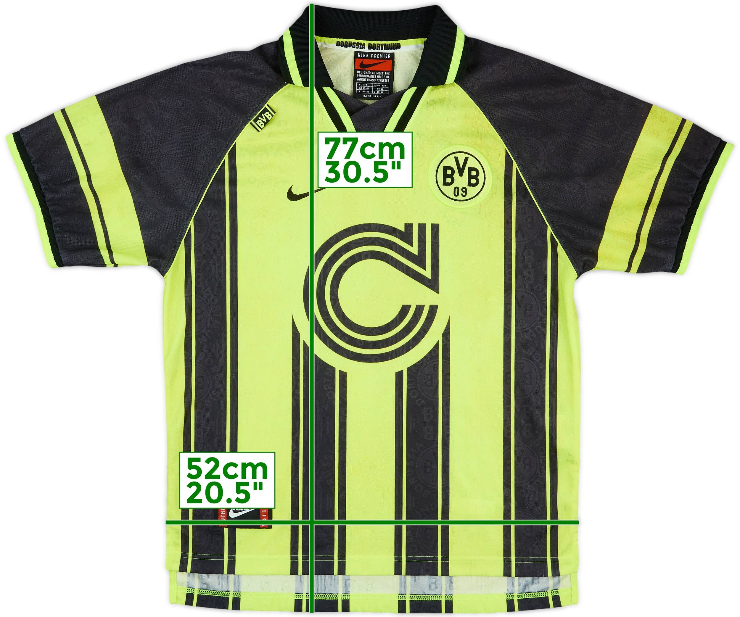 1996-97 Borussia Dortmund CL Home Shirt #18 - 8/10 - (M)