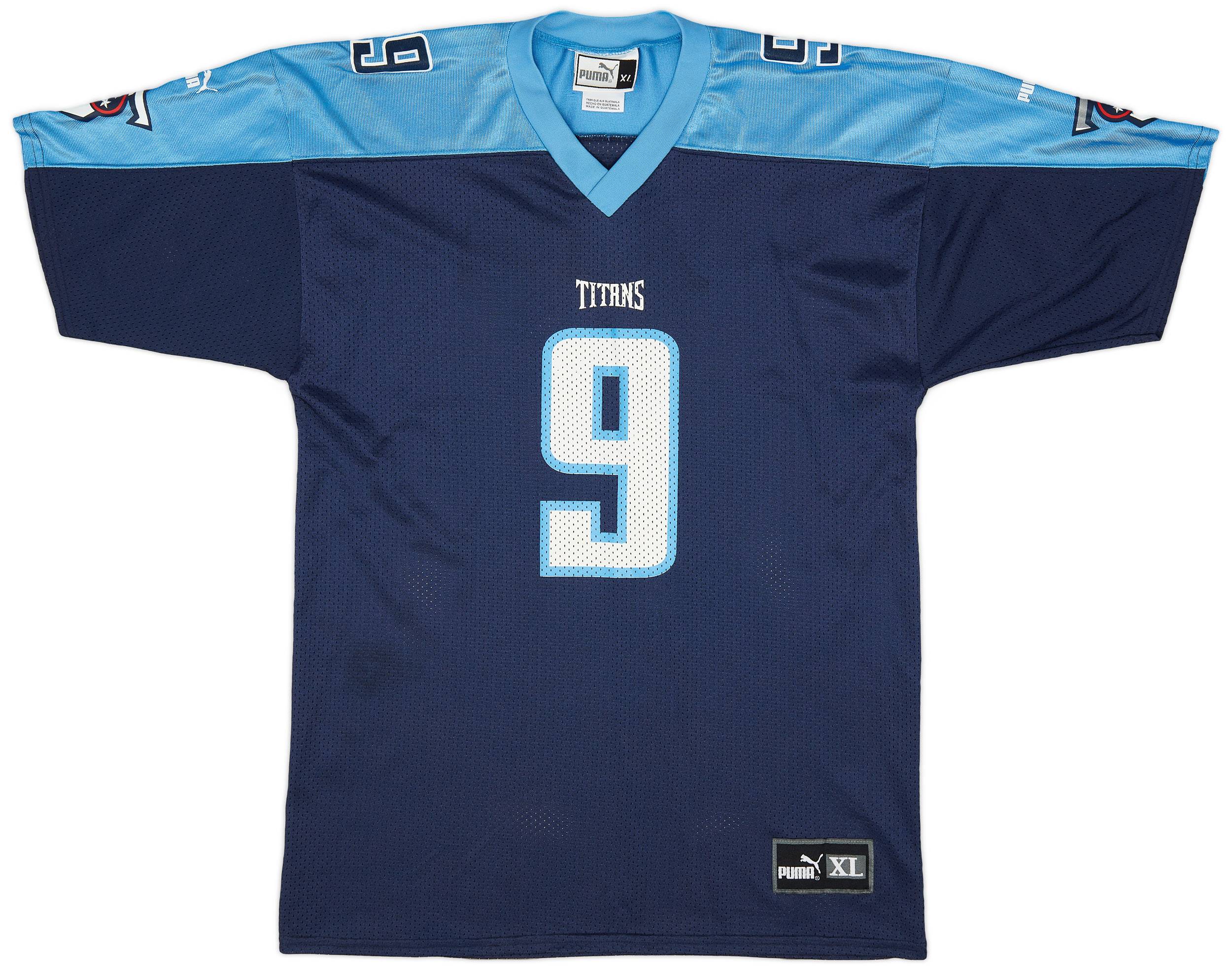 1999 00 Tennessee Titans McNair 9 Puma Home Jersey Excellent XL.Kids