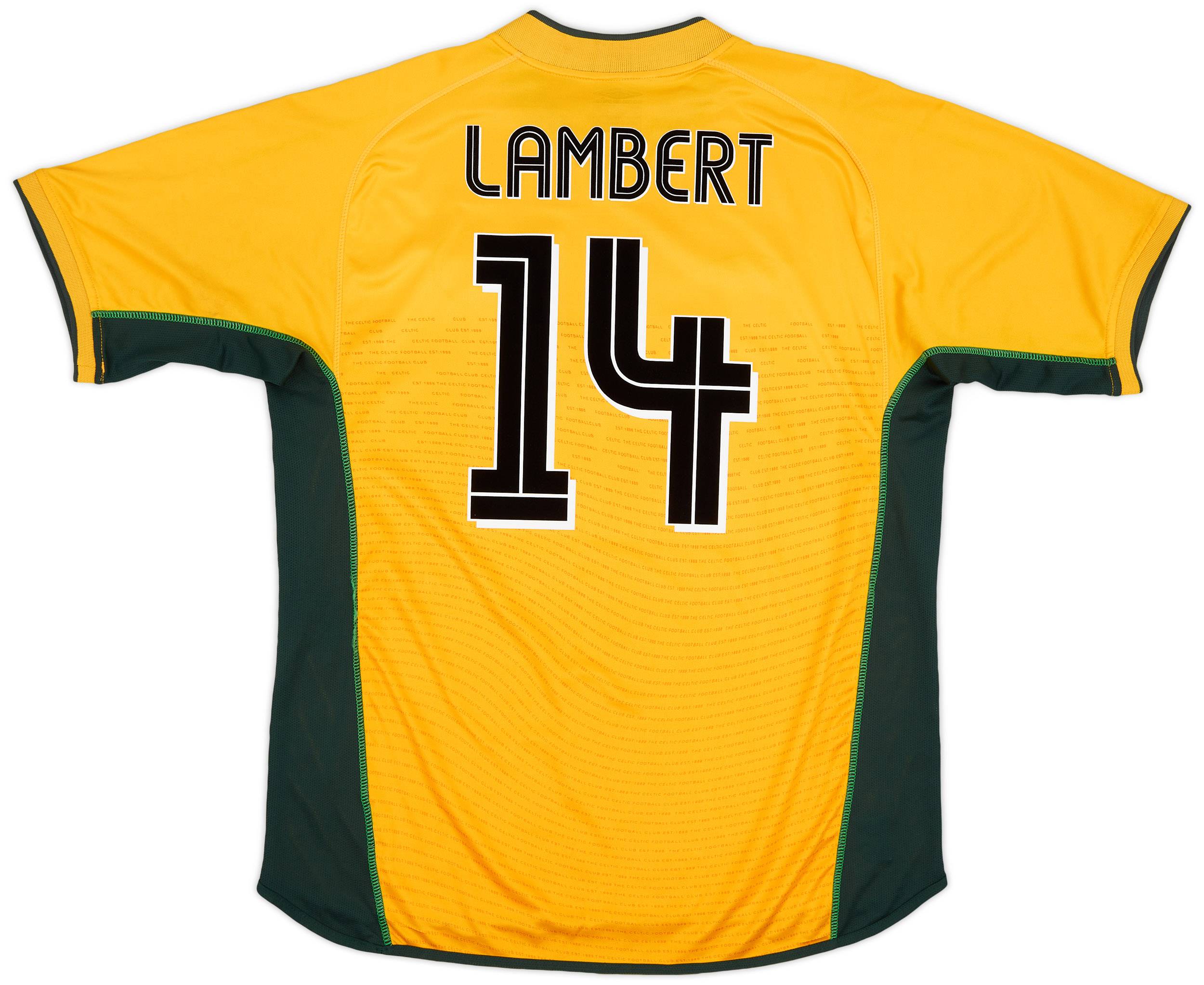 2002-03 Celtic Away Shirt Lambert #14 - 8/10 - (XL)