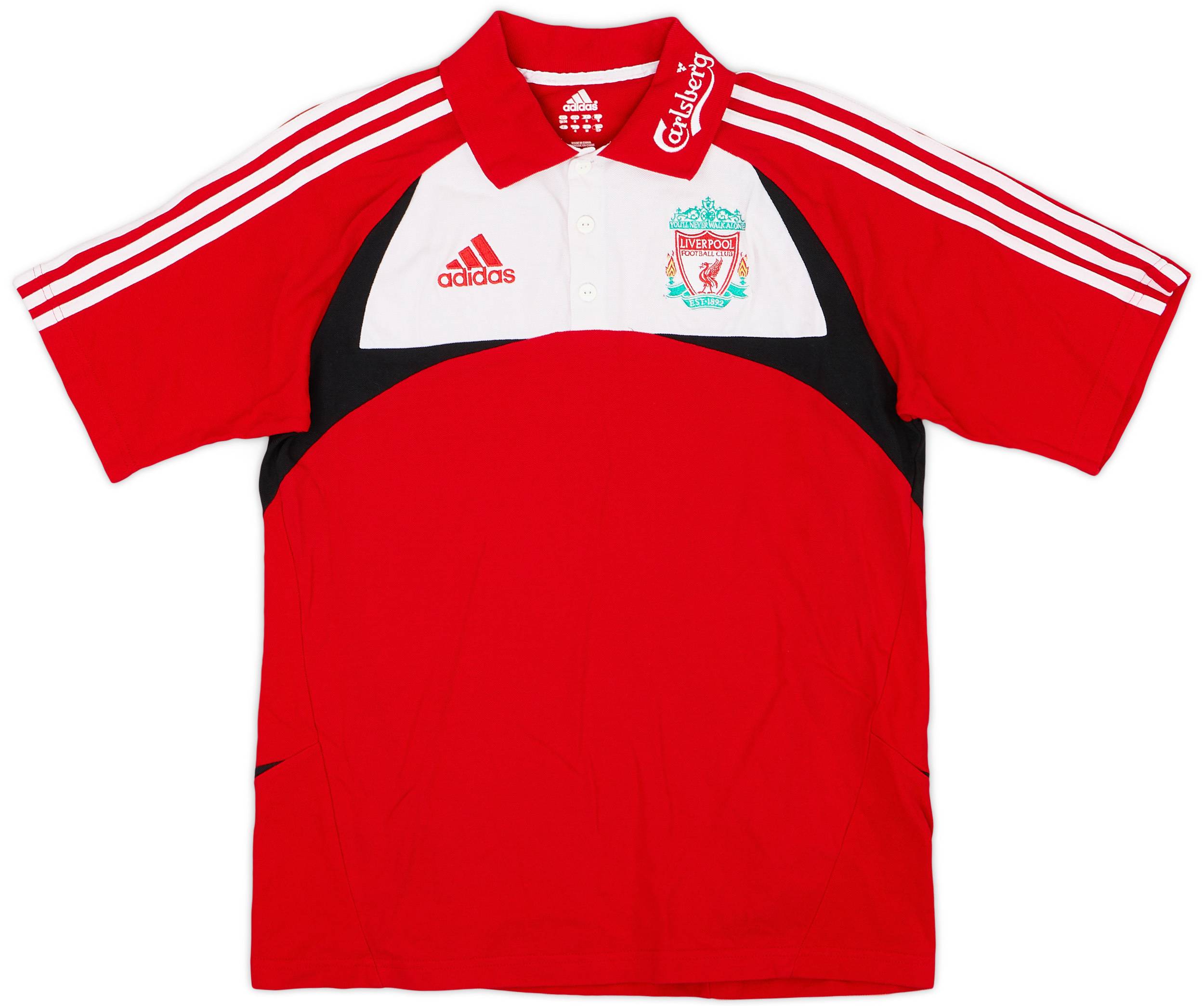 2007-08 Liverpool adidas Polo Shirt - 8/10 - (S)