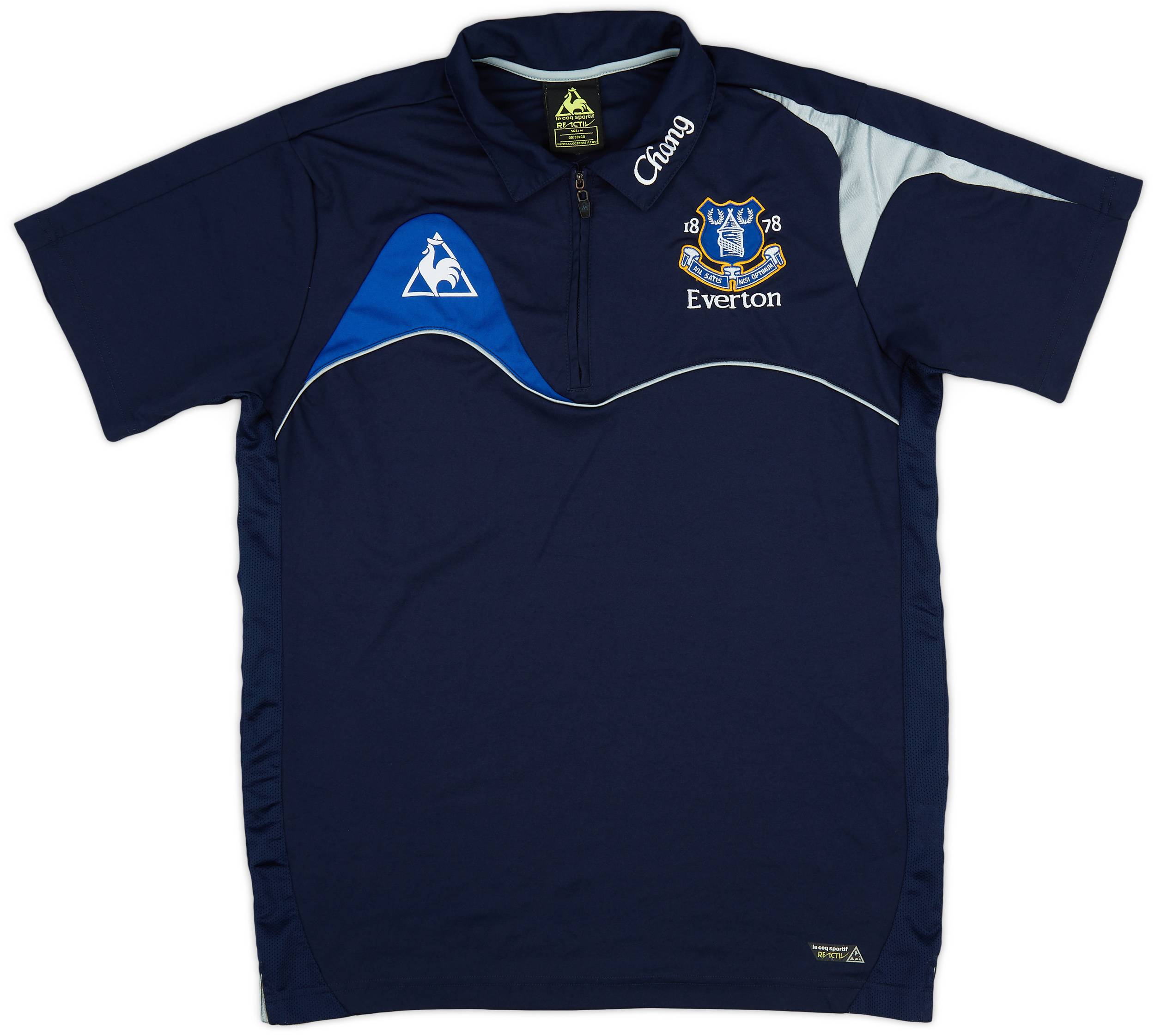 2009 10 Everton Le Coq Sportif 1 4 Zip Polo Shirt 9 10 M