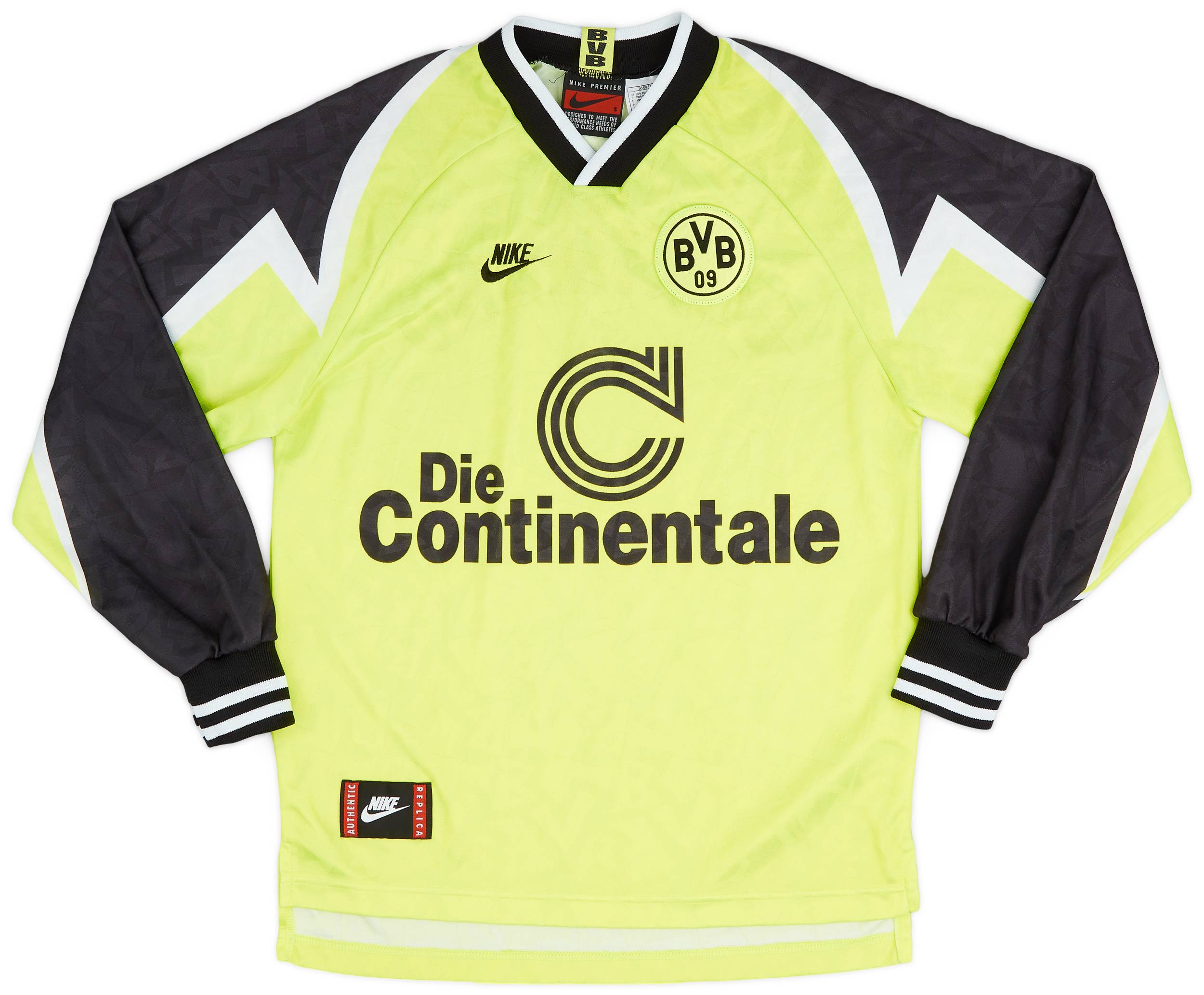 1995-96 Borussia Dortmund Home L/S Shirt - 8/10 - (S)