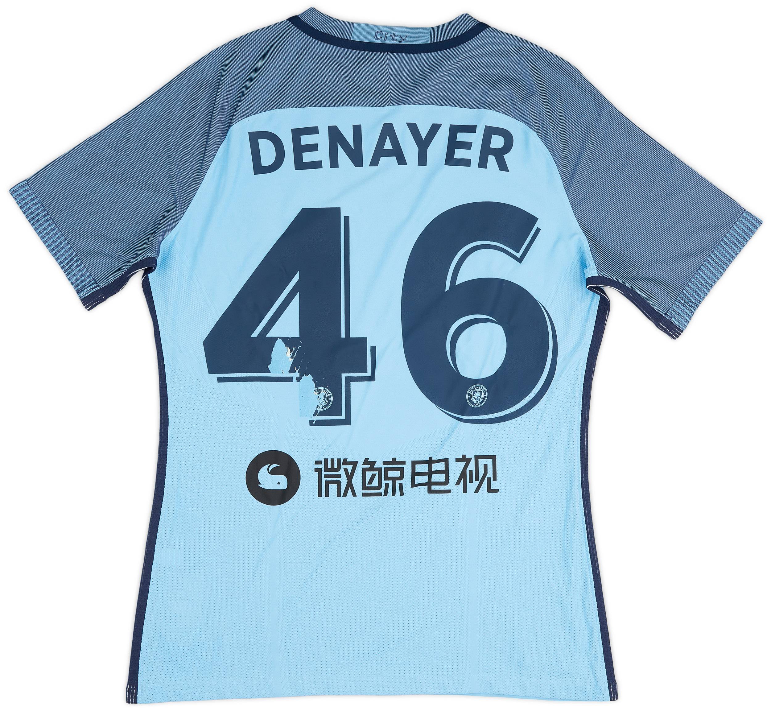 2016-17 Manchester City Authentic Home Shirt Denayer #46 - 5/10 - (L)