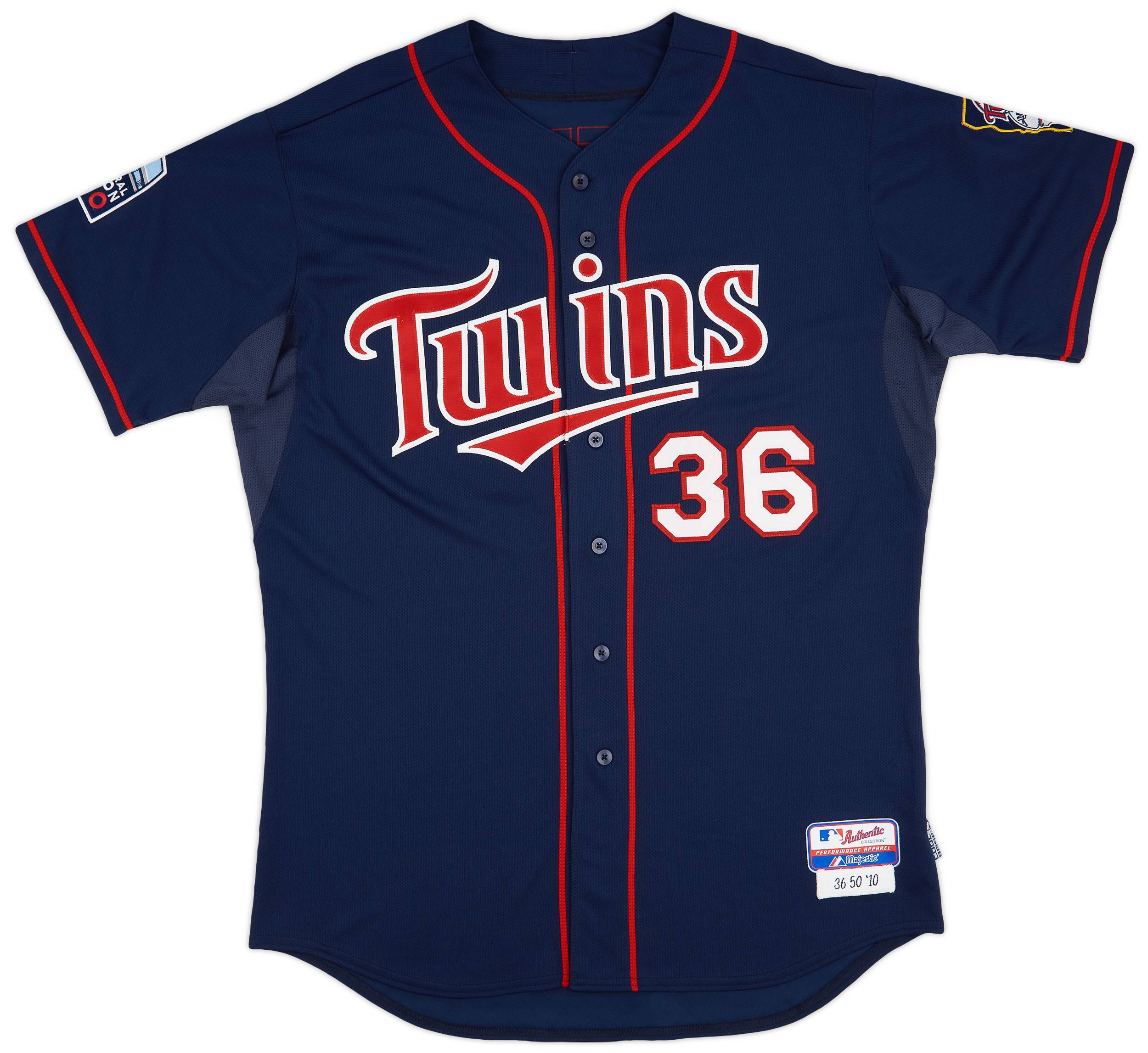 2010 Minnesota Twins Nathan #36 Team Issued Majestic Alternate Jersey (Excellent) XXL