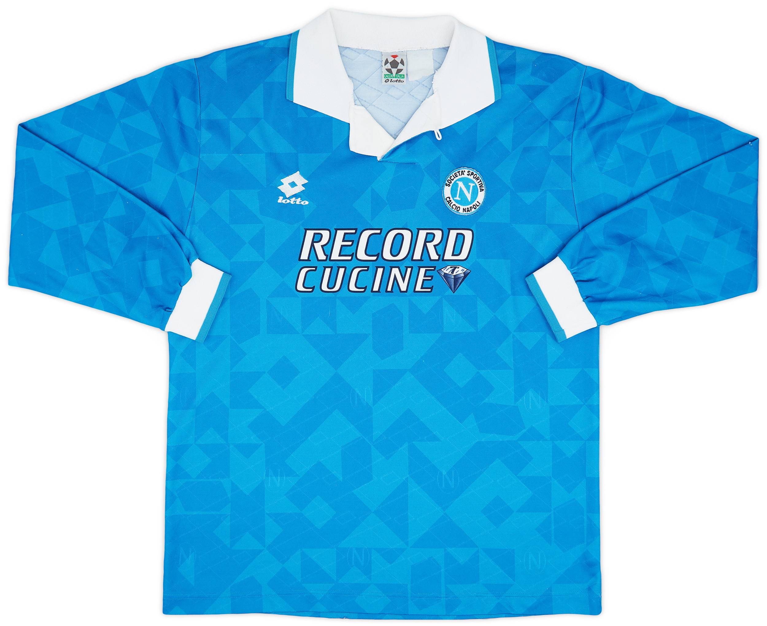 1994-96 Napoli Home L/S Shirt - 6/10 - (L)