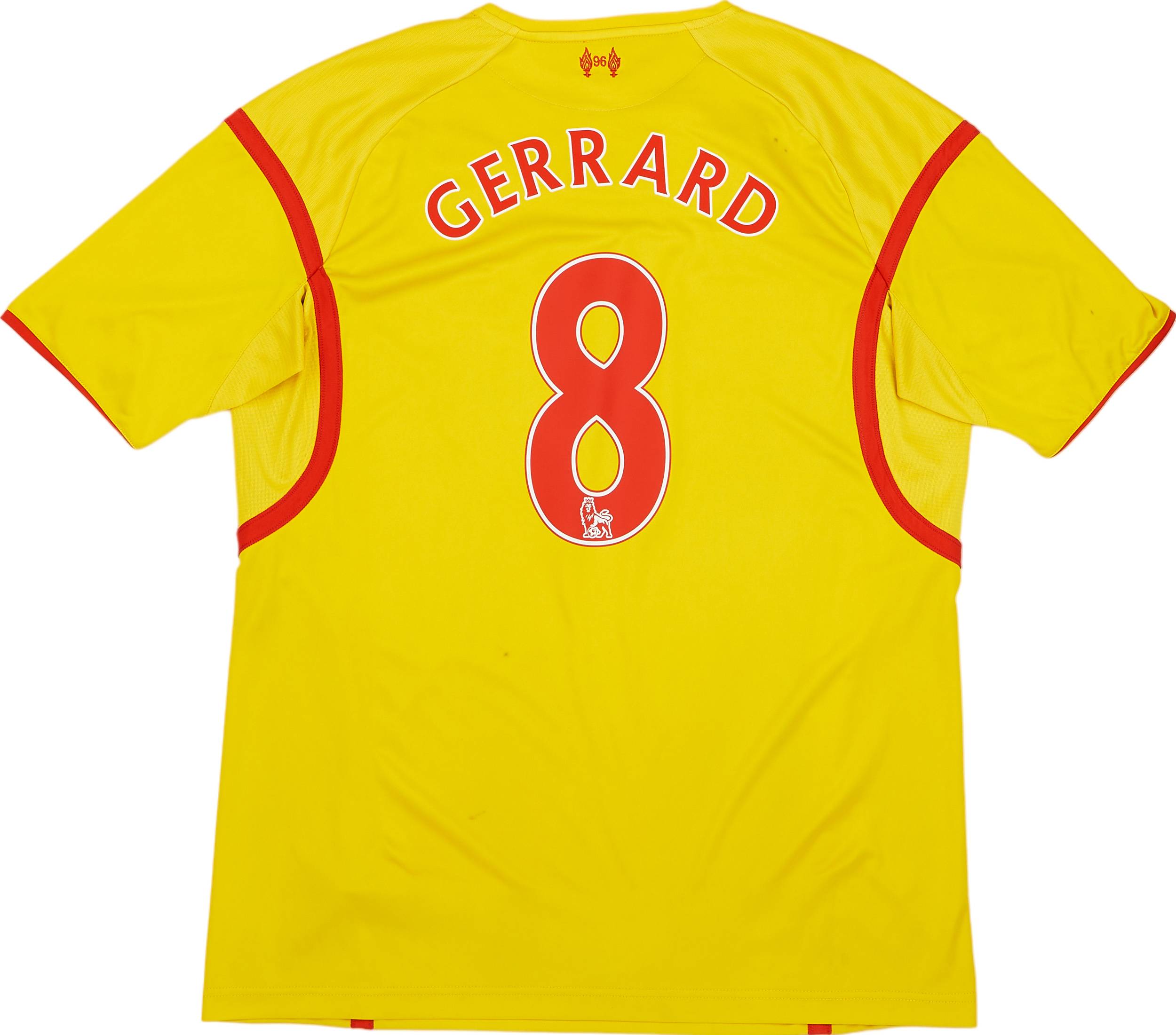 2014-15 Liverpool Away Shirt Gerrard #8 - 6/10 - (XL)