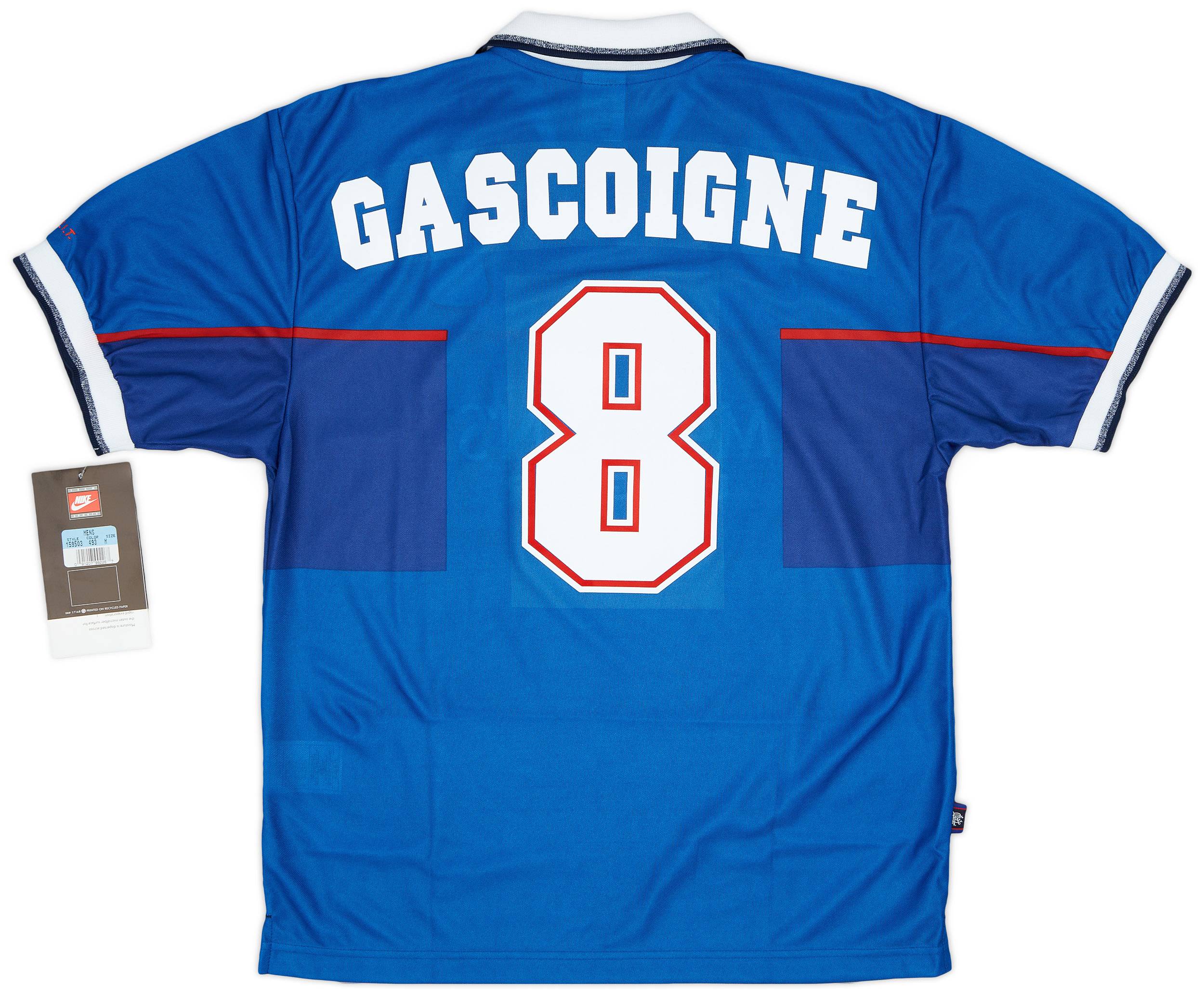 1997-99 Rangers Home Shirt Gascoigne #8 (M)