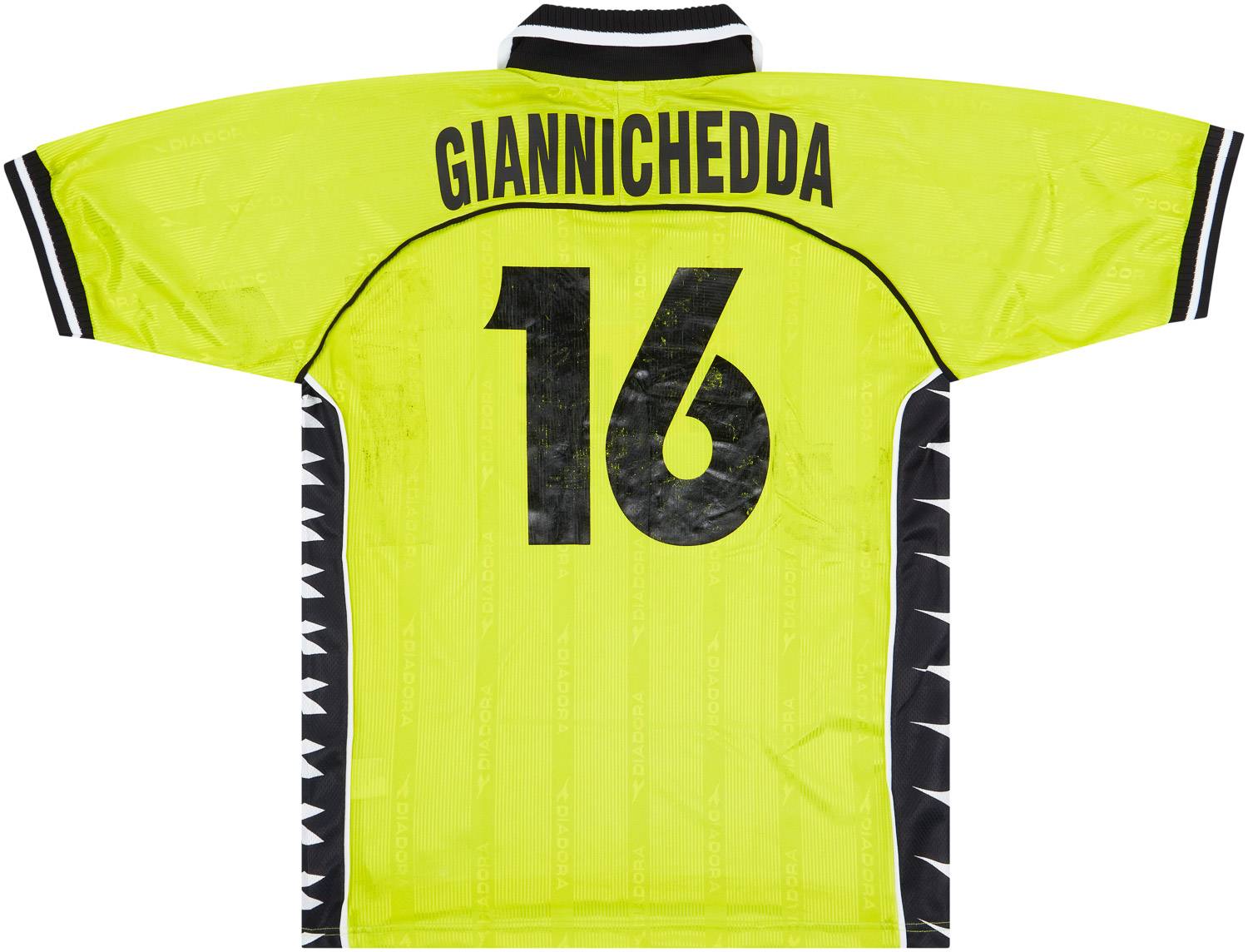 DIADORA GIANNICHEDDA 16番 シャツ ウディネーゼ 実使用 1999-00 Udinese Match Issue Away Shirt Giannichedda #16