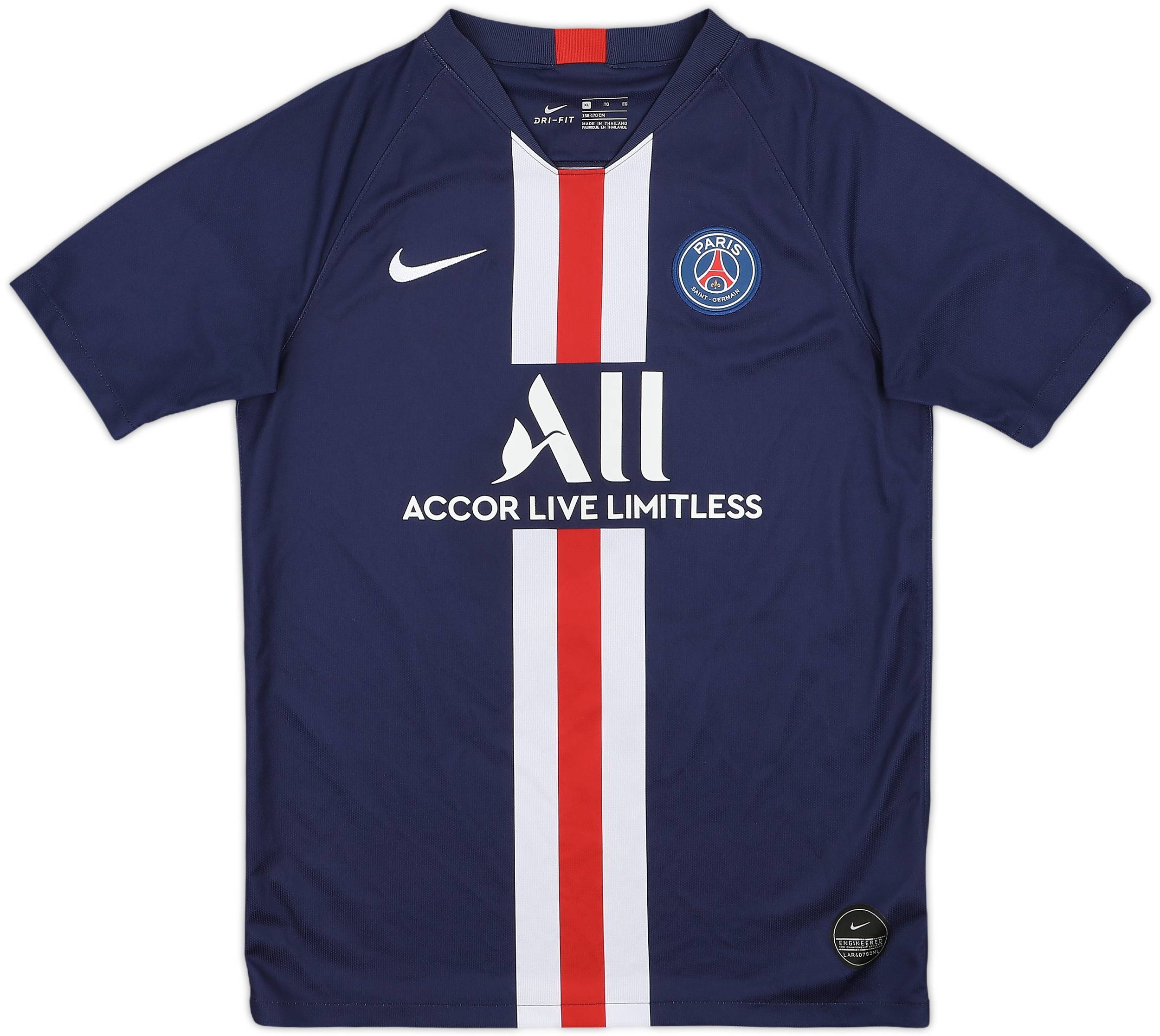 【ビンテージ】PSG 19-20 ホームユニフォーム Lサイズ 2019-20 Paris Saint-Germain Home Shirt - 9/10 - (XL.Boys)
