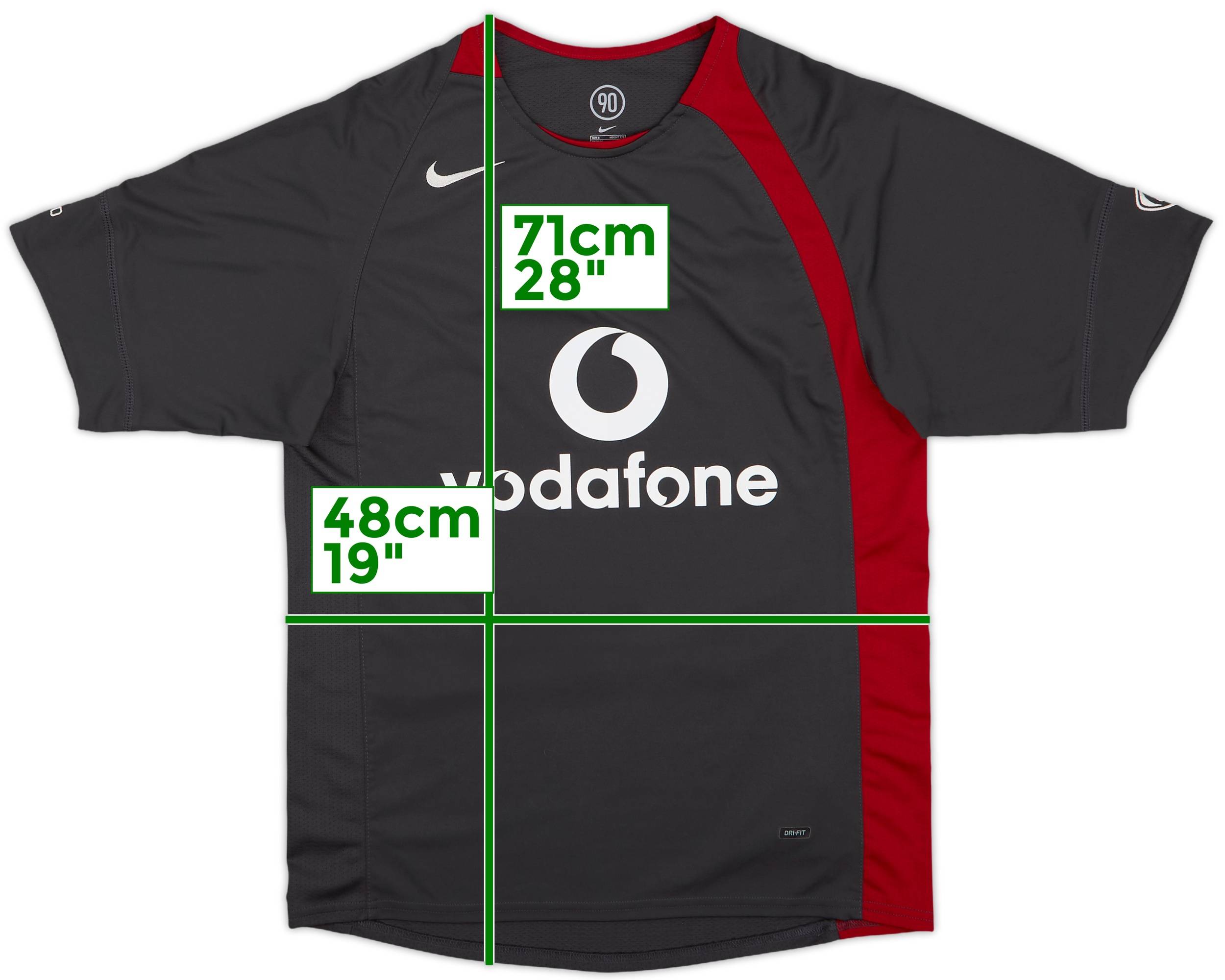 2004-05 Manchester United Nike Training Shirt - 9/10 - (S)