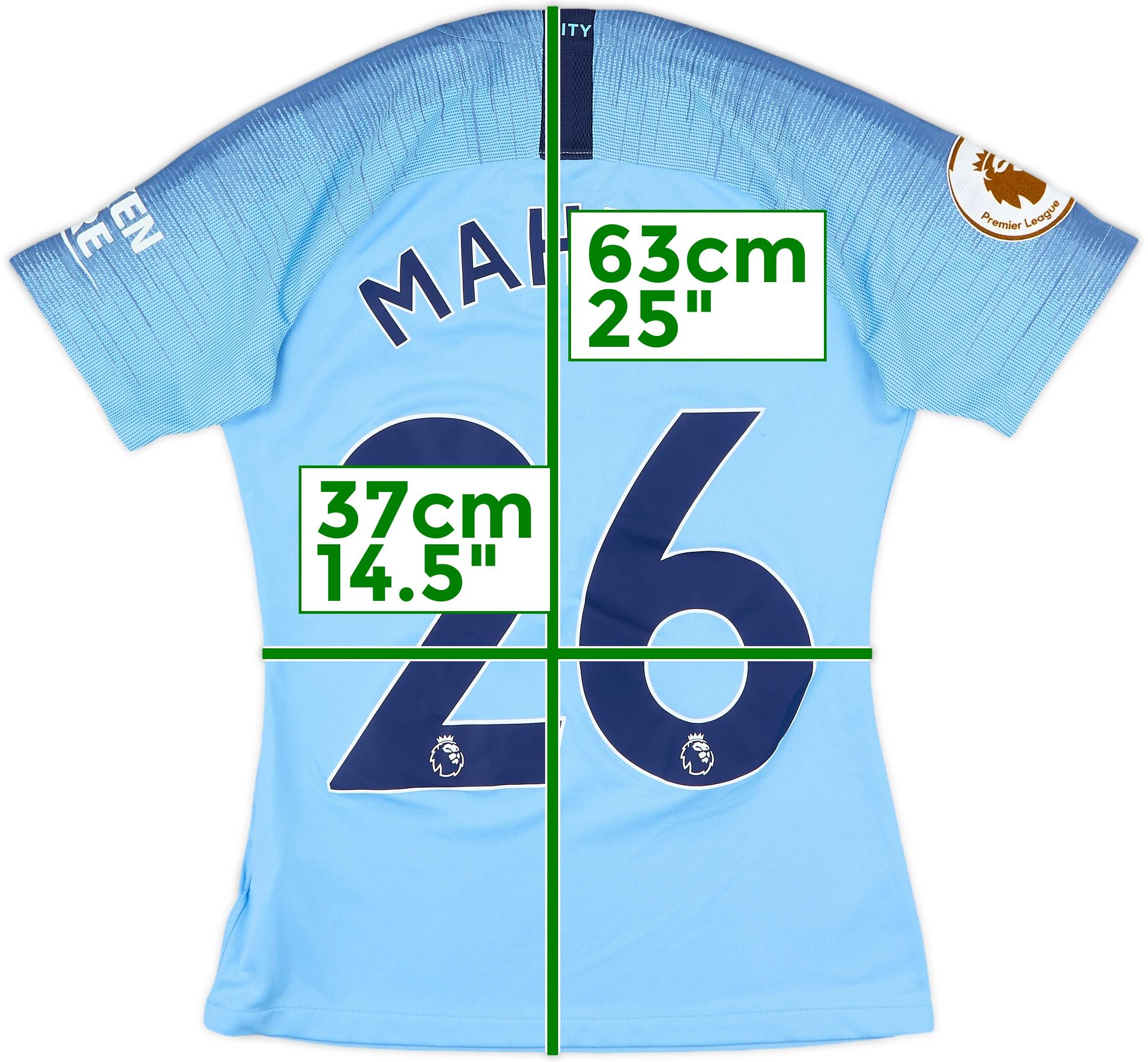 2018-19 Manchester City Home Shirt Mahrez #26 - 9/10 - (Women's S)