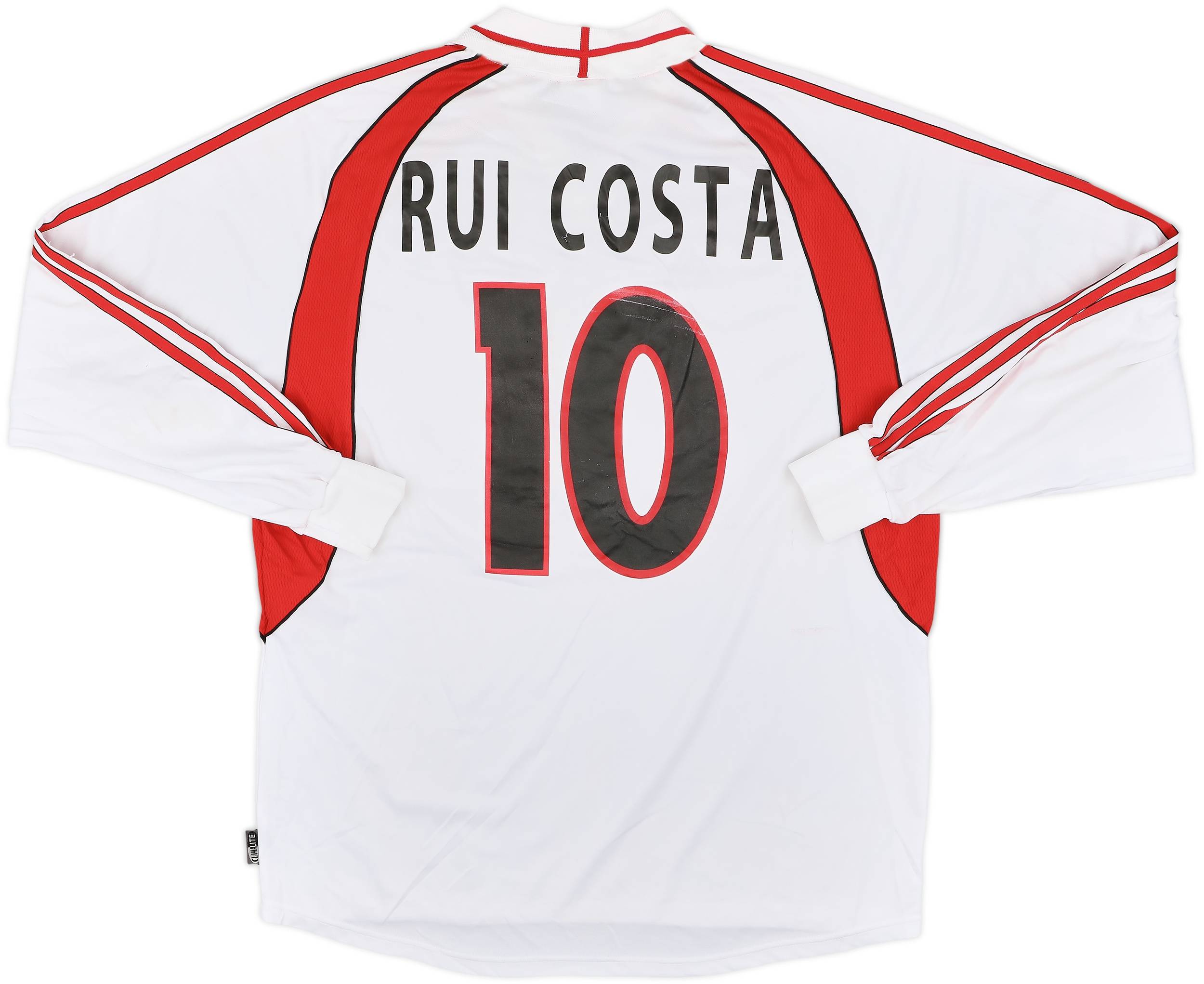 ACミラン RUI COSTA 10番 シャツ 2000-02 AC Milan Away L/S Shirt Rui Costa #10 - 7/10 - (XL)