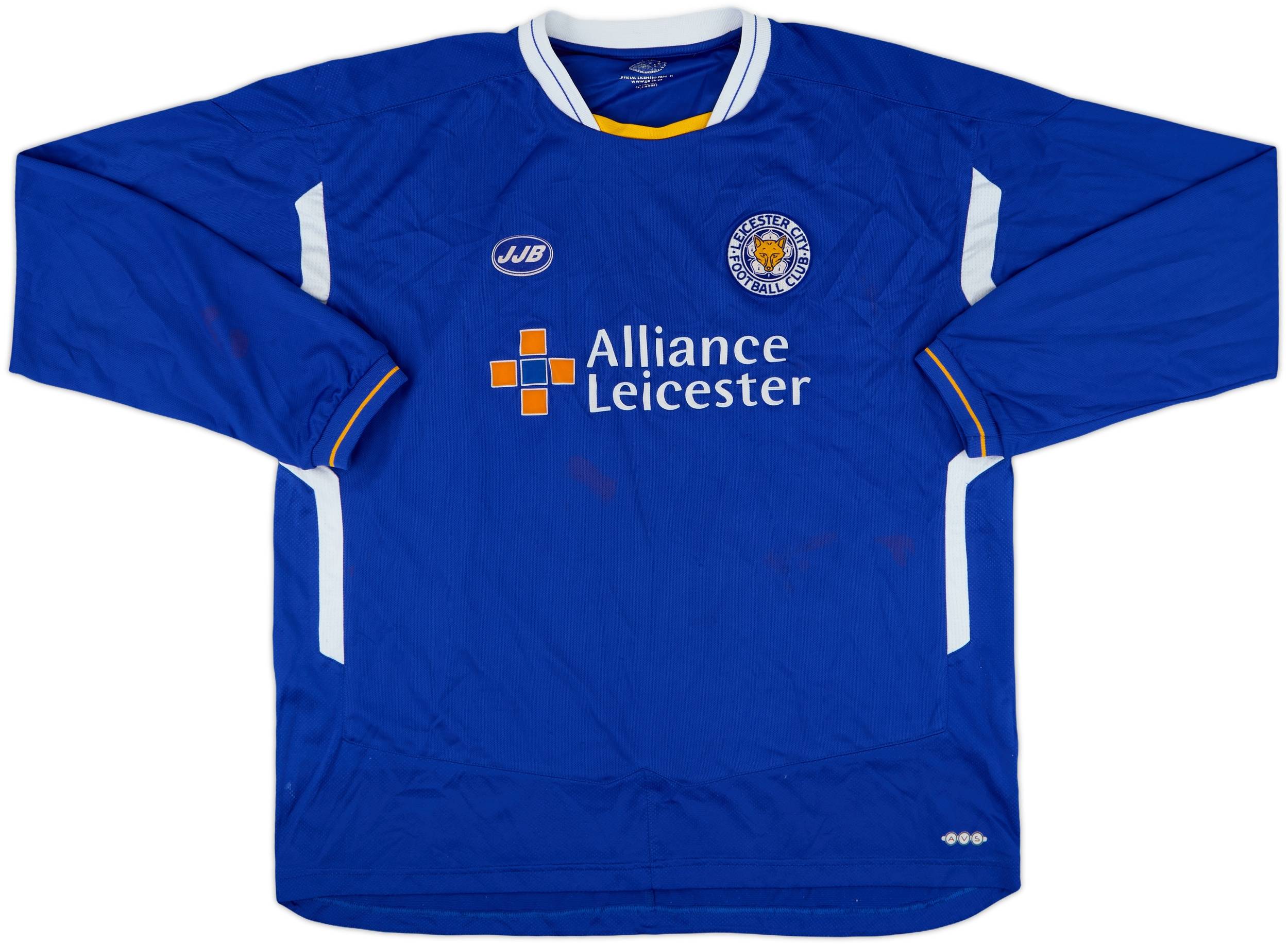 Leicester City 05-06シーズン ヴィンテージユニフォーム 2005-06 Leicester Home L/S Shirt - 8/10 - (XL)