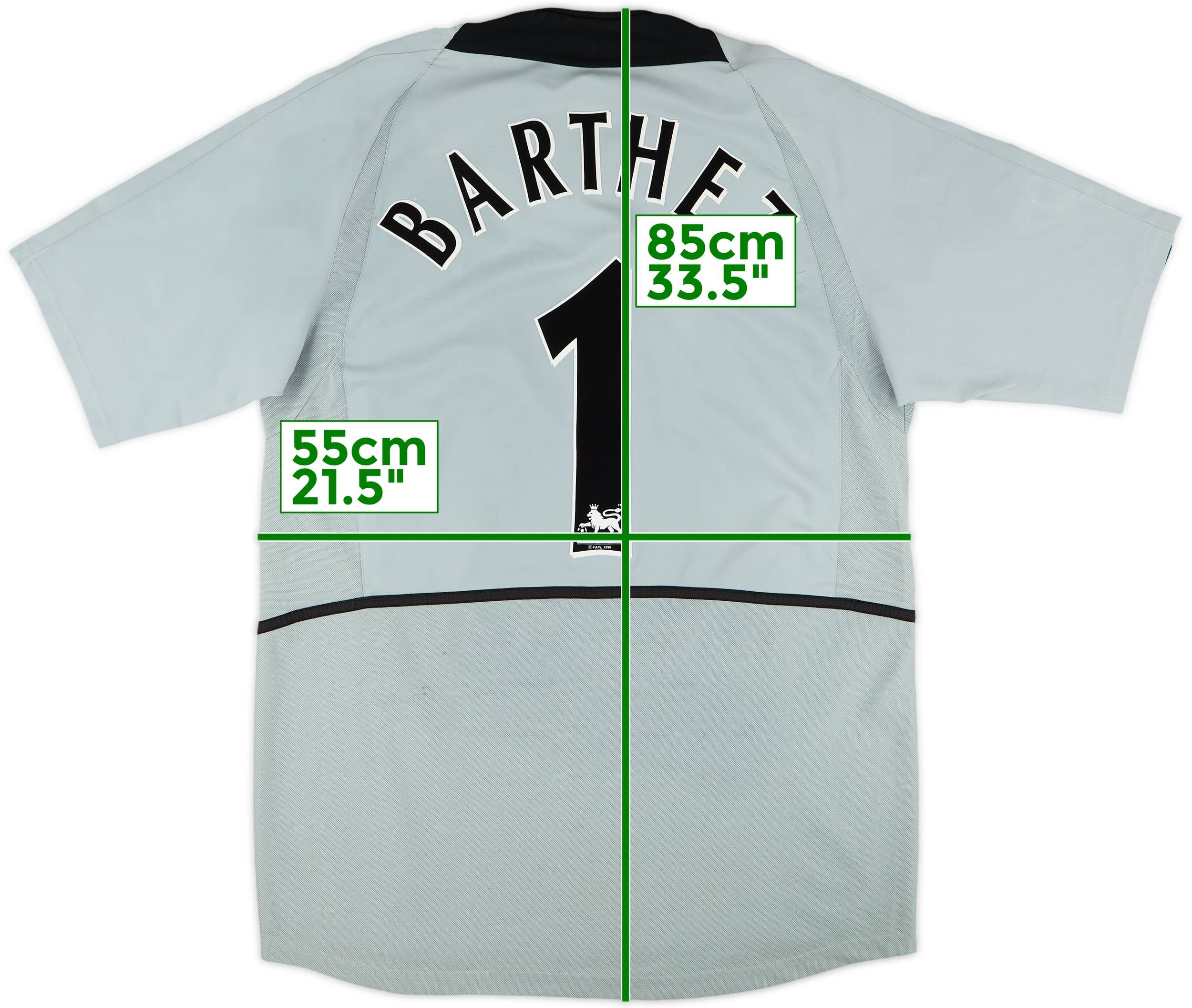 2002-04 Manchester United GK S/S Shirt Barthez #1 - 8/10 - (L)