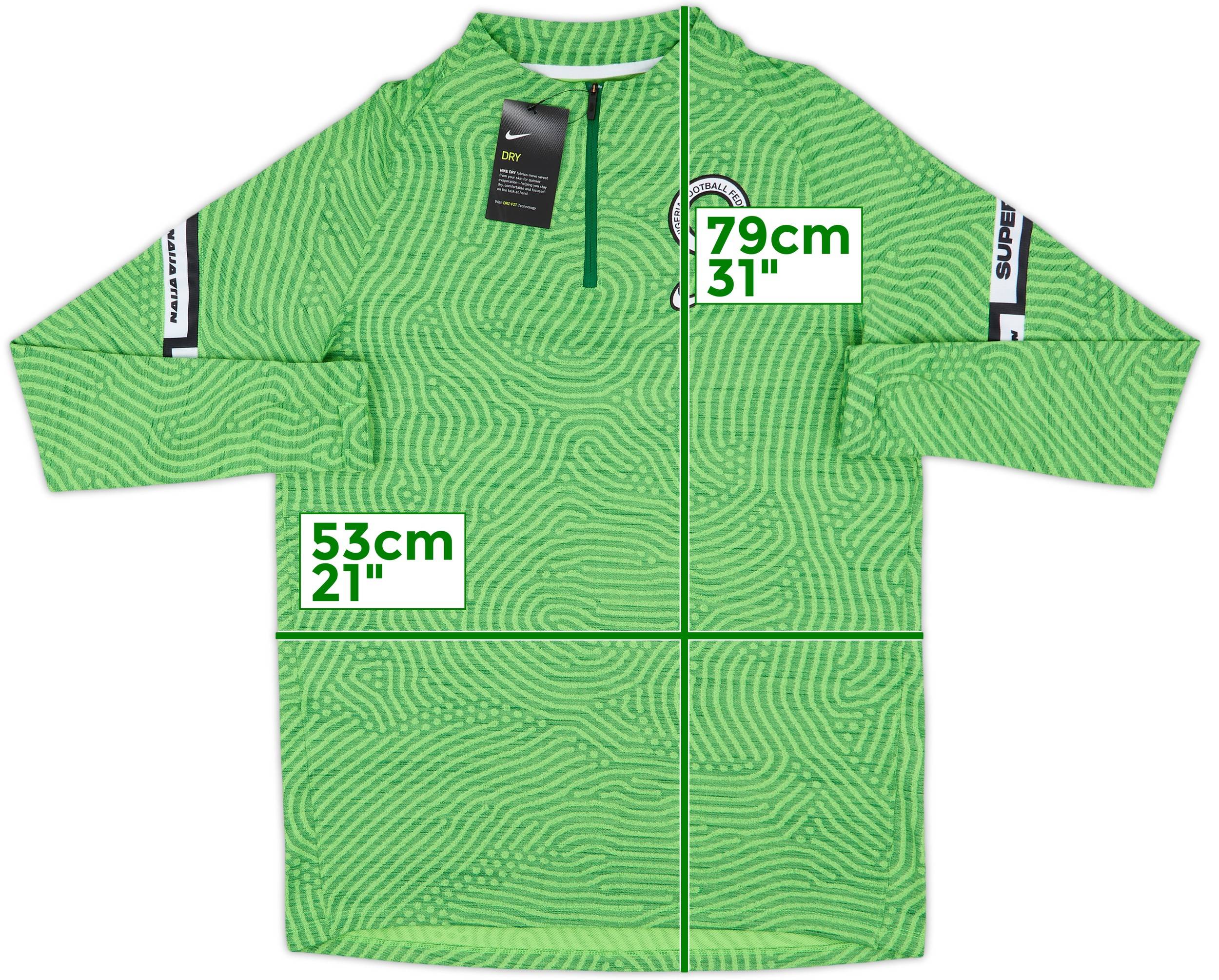 2020-21 Nigeria Nike Dri-Fit 1/4 Zip Drill Top (L)