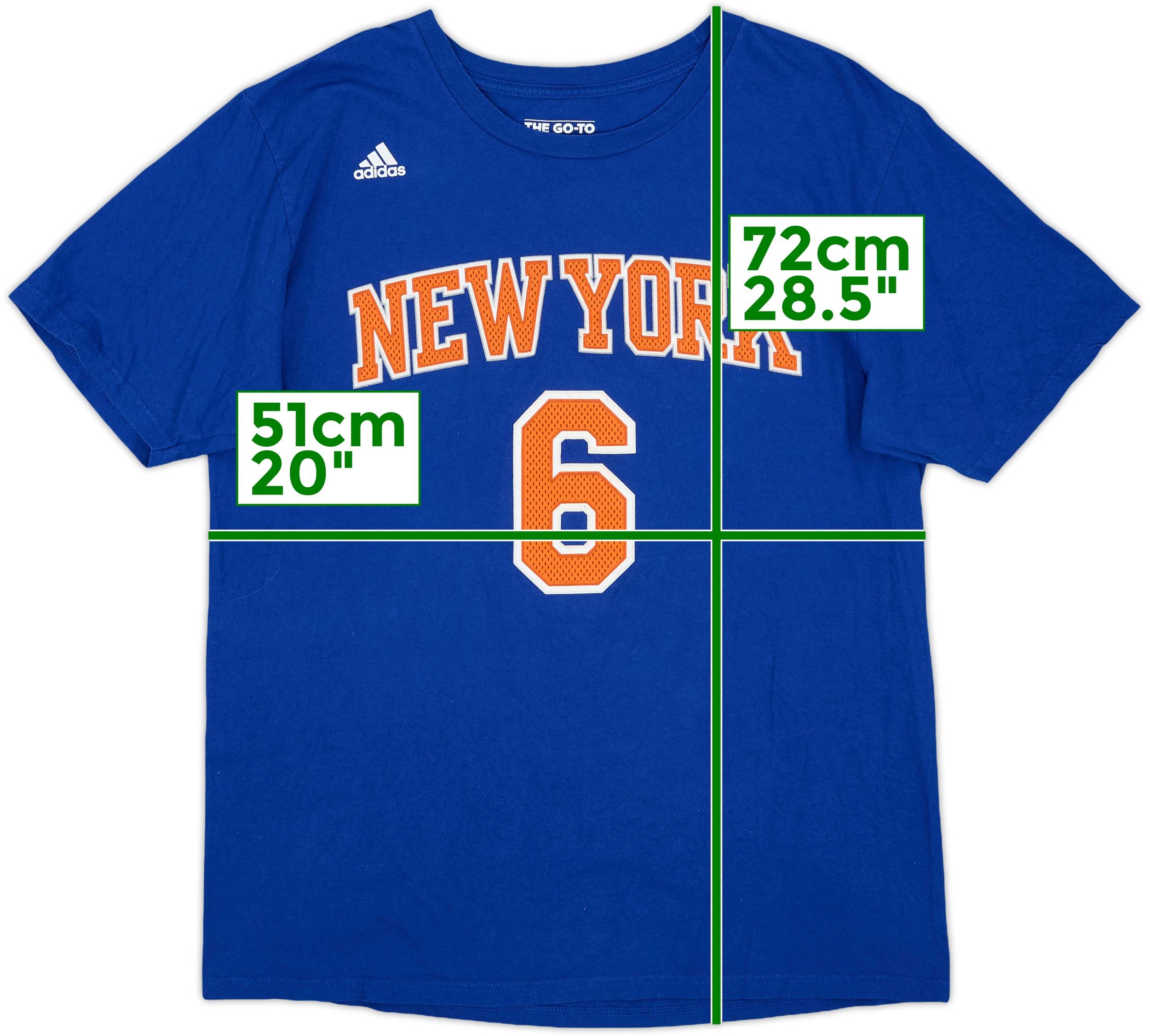 2016-17 New York Knicks Porzingis #6 adidas Tee - 8/10 - (L)