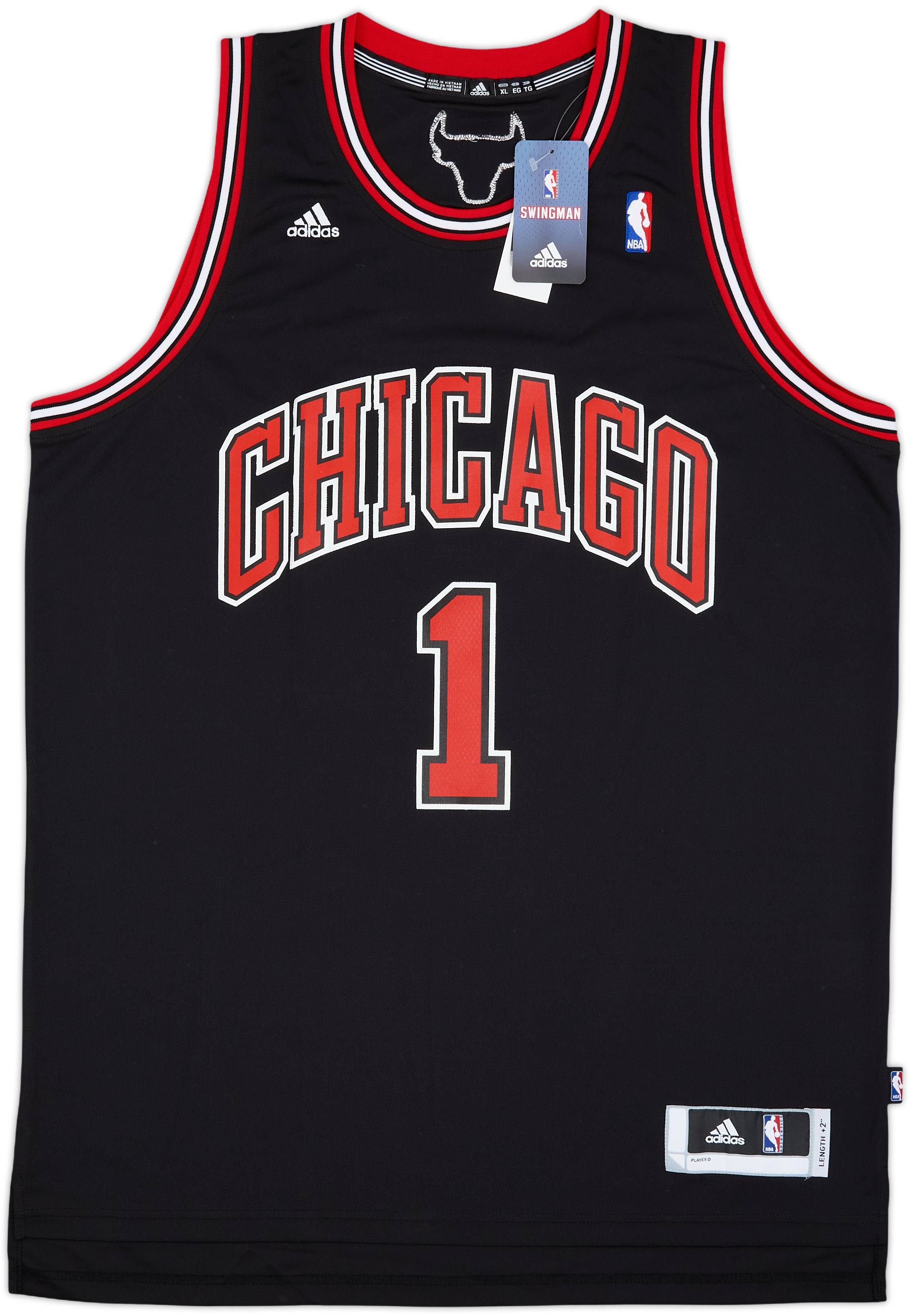 2010-14 Chicago Bulls Rose #1 adidas Swingman Alternate Jersey (XL)