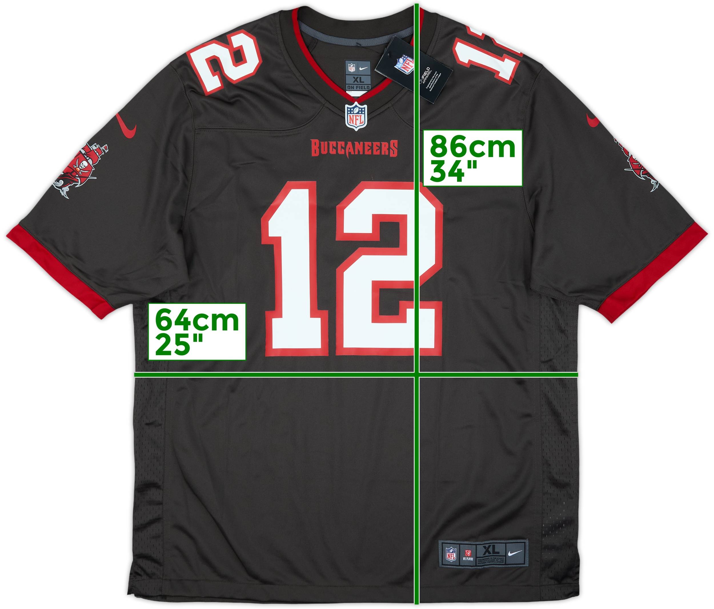 2020-22 Tampa Bay Buccaneers Brady #12 Nike Game Alternate