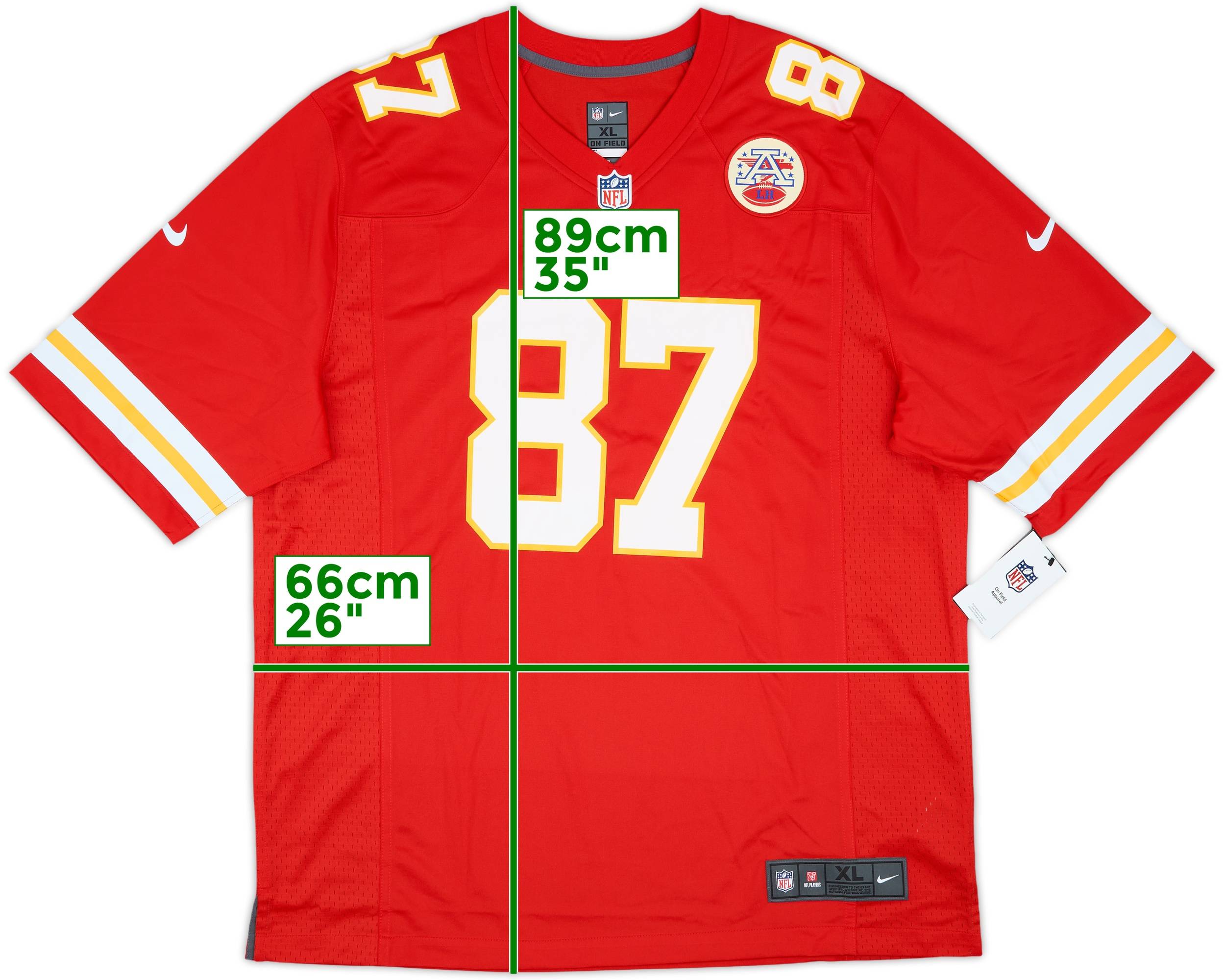 Kansas City Chiefs KELCE 87 ユニフォーム 2013-25 Kansas City Chiefs Kelce #87 Nike Game Home Jersey (XL)