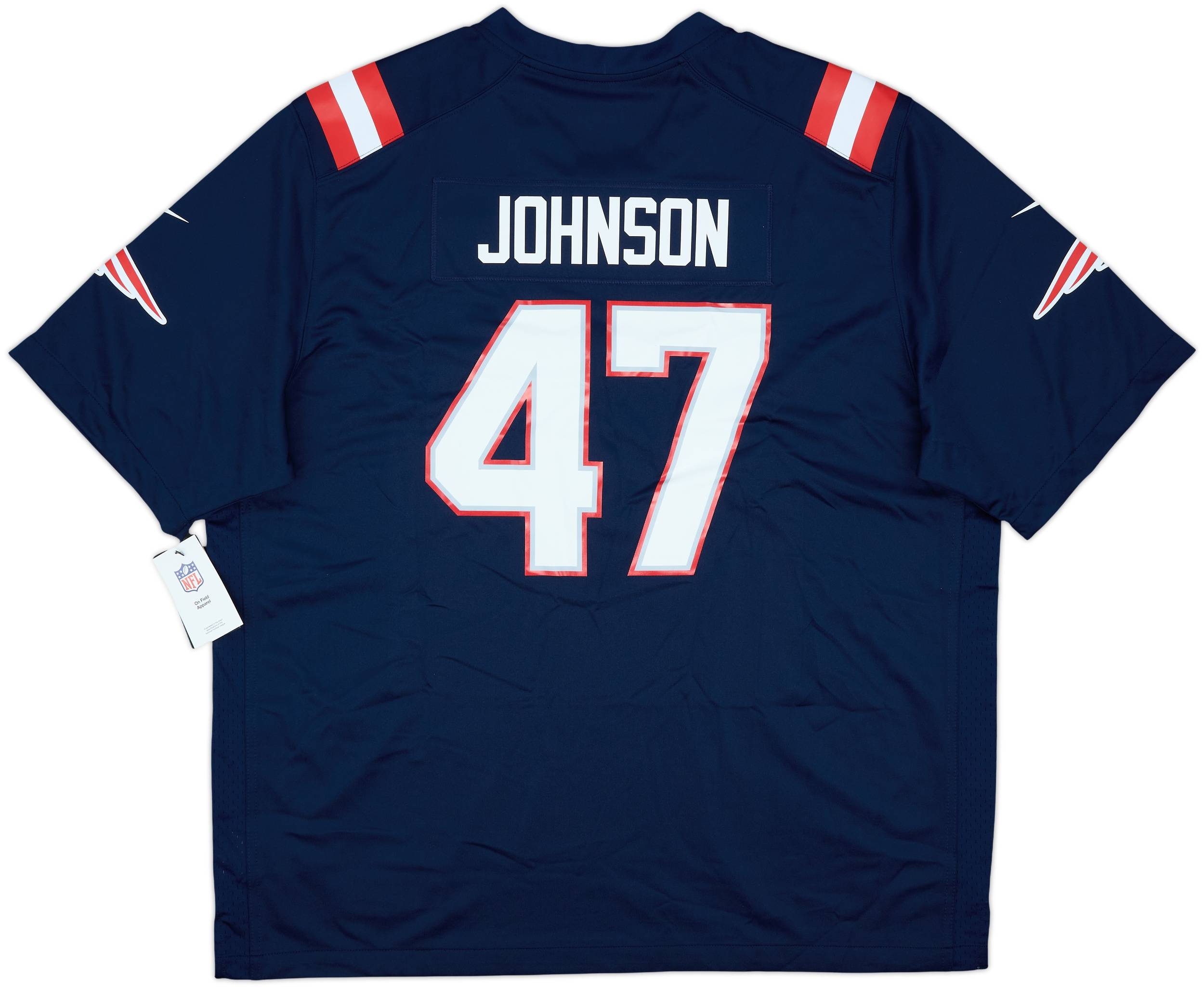 2020-21 New England Patriots Johnson #47 Nike Game Home