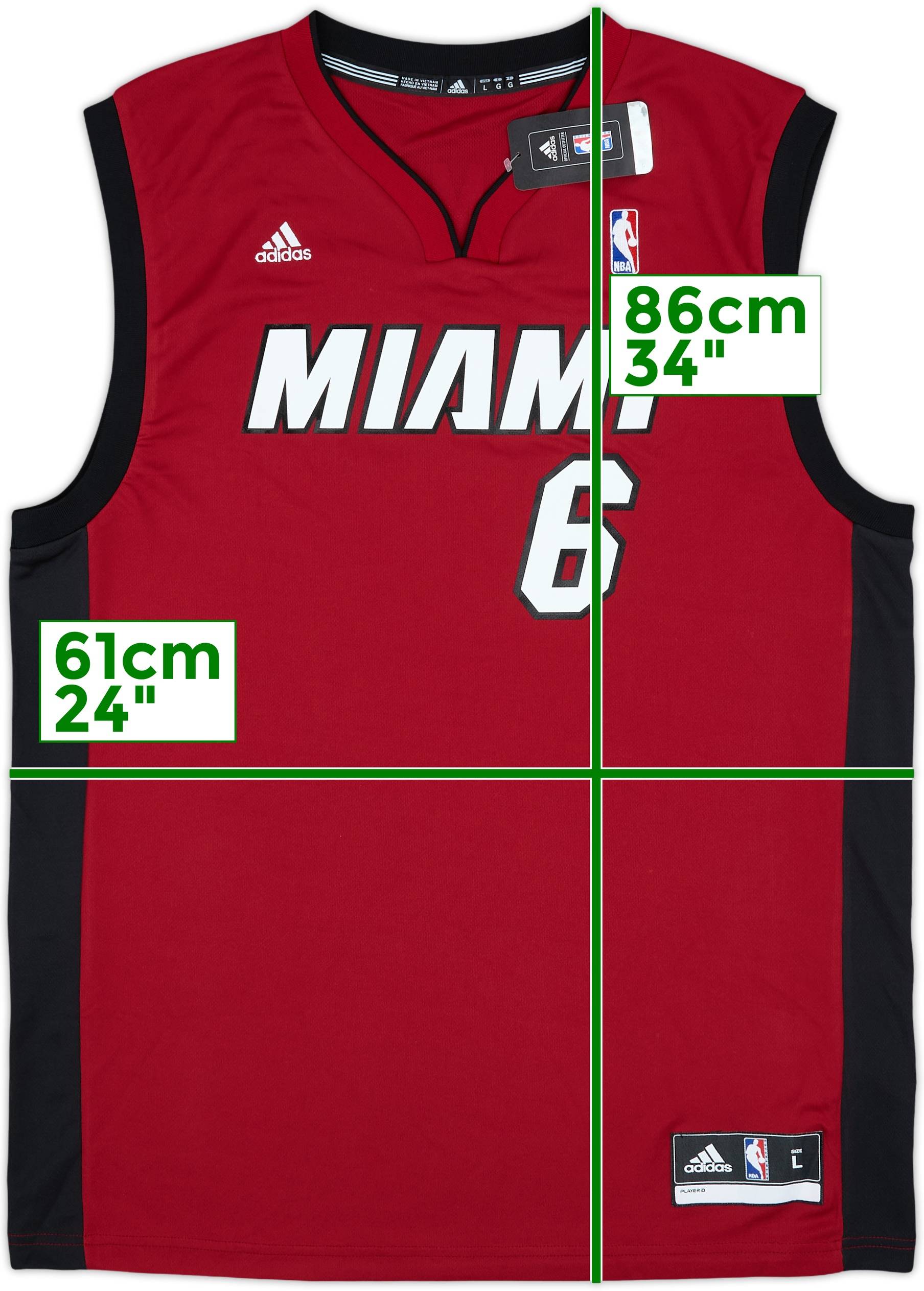 2010-14 Miami Heat James #6 adidas Alternate Jersey (L)