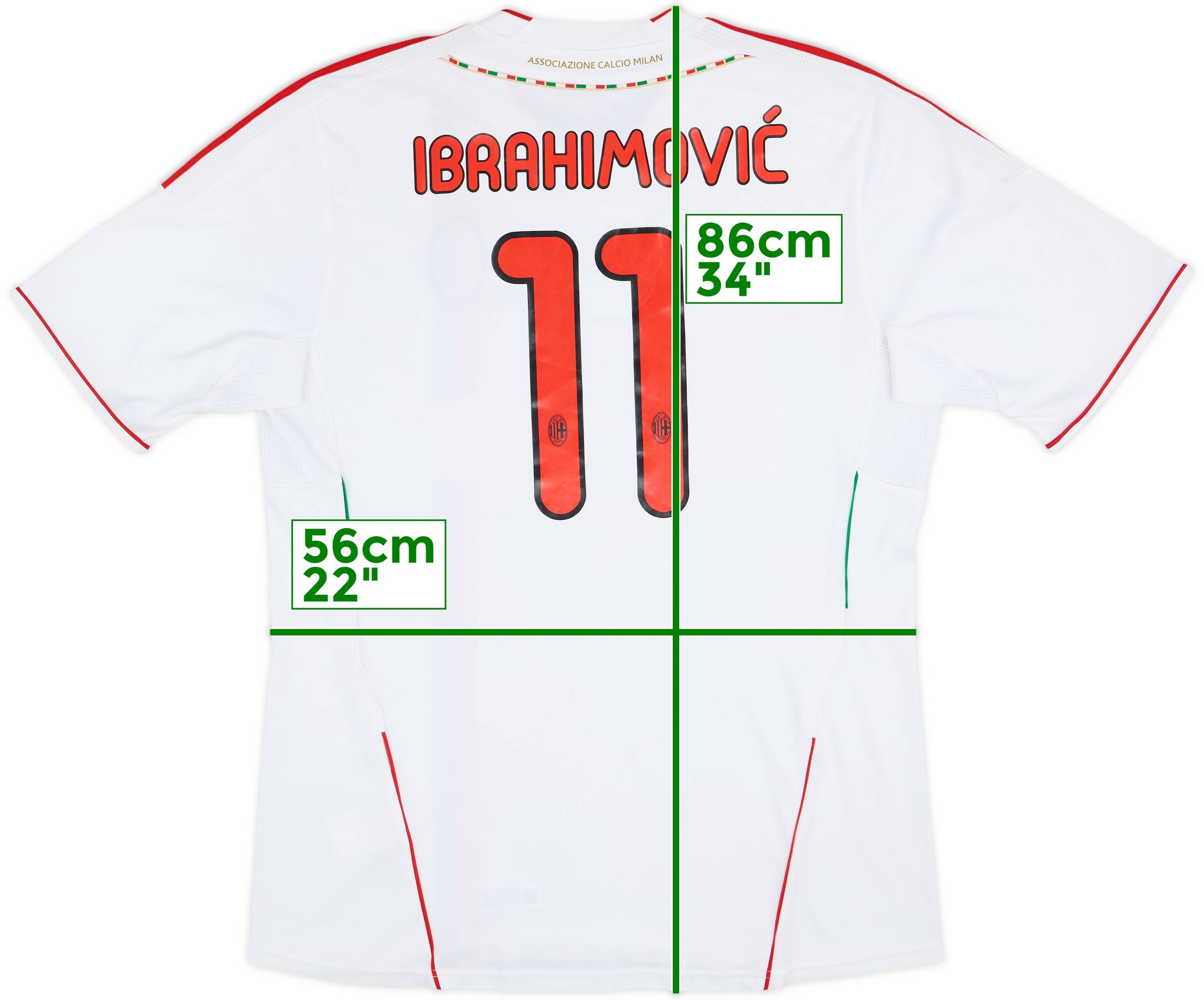 2011-12 AC Milan Away Shirt Ibrahimovic #11 - 5/10 - (XL)