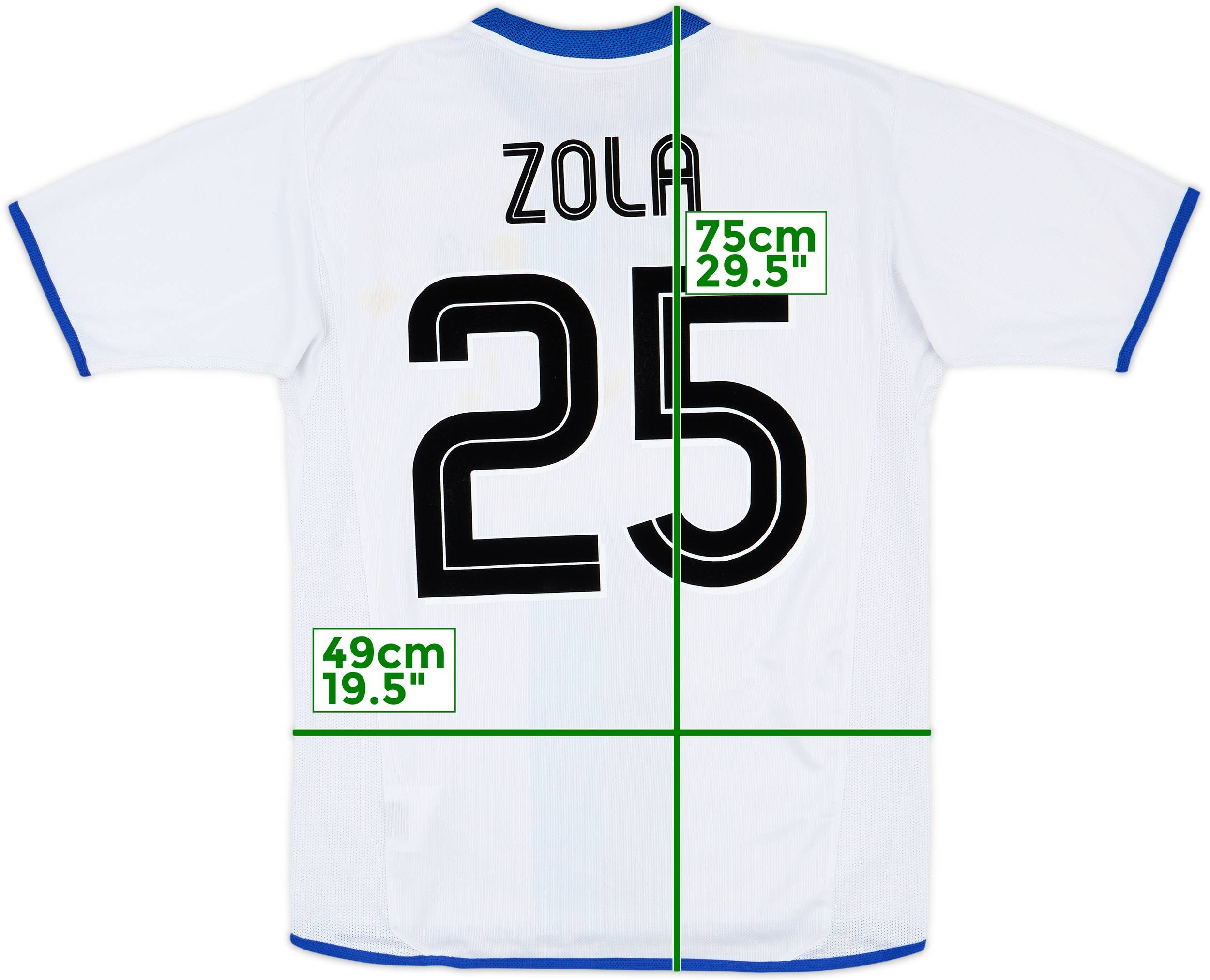 2003-05 Chelsea Away Shirt Zola #25 - 6/10 - (S)