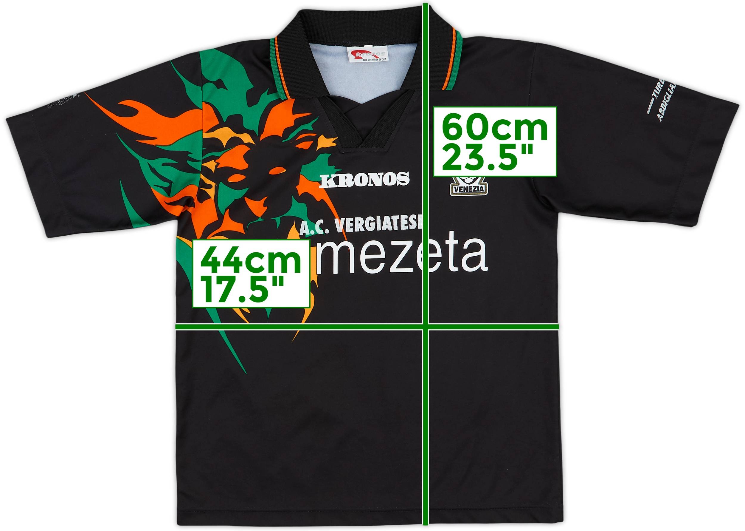 1998/99 Venezia Away サッカーユニフォーム KRONOS L 1998-99 Venezia Away Shirt - 7/10 - (XXL)