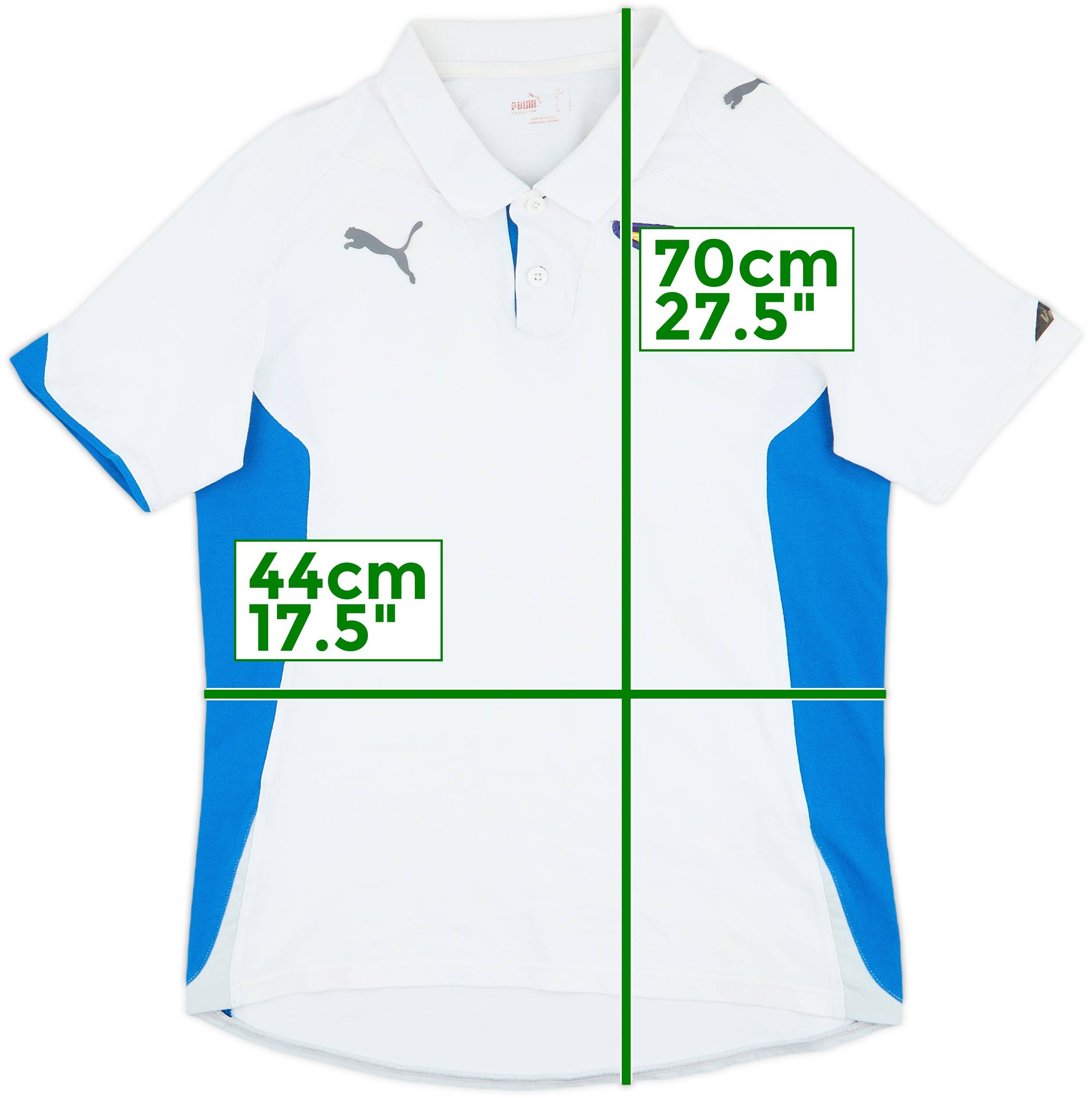 Puma SS Lazio 100周年 ゲームシャツ ポロシャツ ホワイト 2008-09 Lazio Puma Polo Shirt - 6/10 - (S)