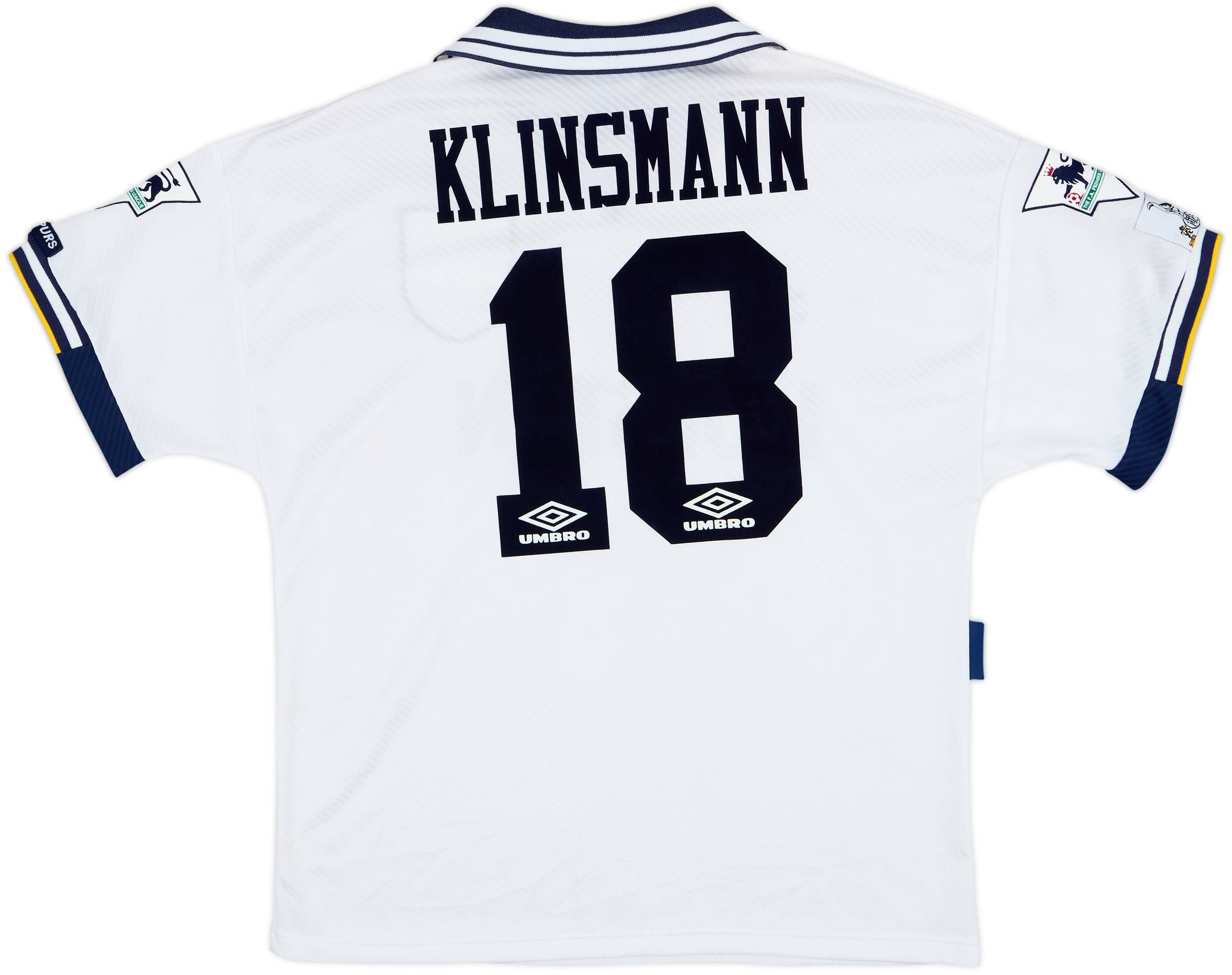 1993-95 Tottenham Home Shirt Klinsmann #18 8/10 (L)