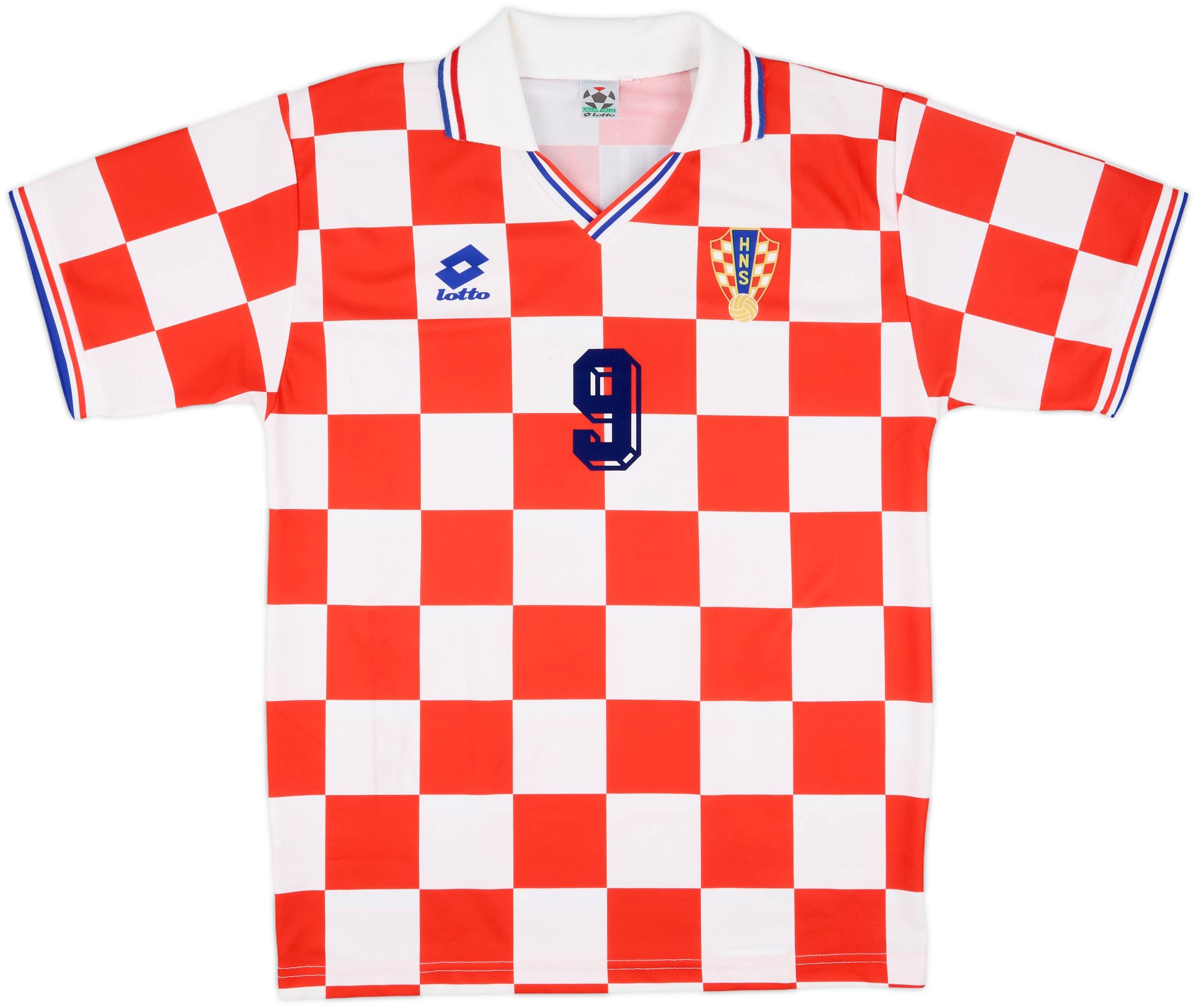 1996-98 Croatia Home Shirt Suker #9 - 8/10 - (L)