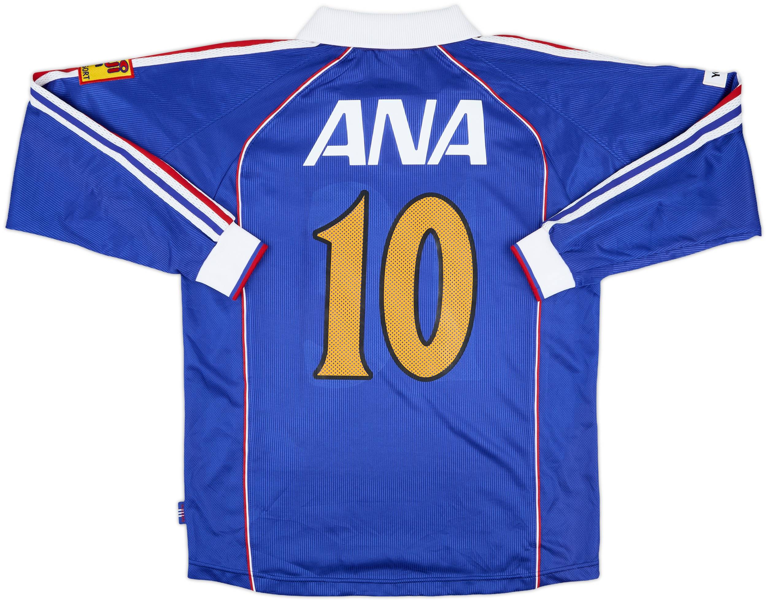 2000 Yokohama Marinos Home L/S Shirt #10 (Nakamura) - 6/10 - (L)