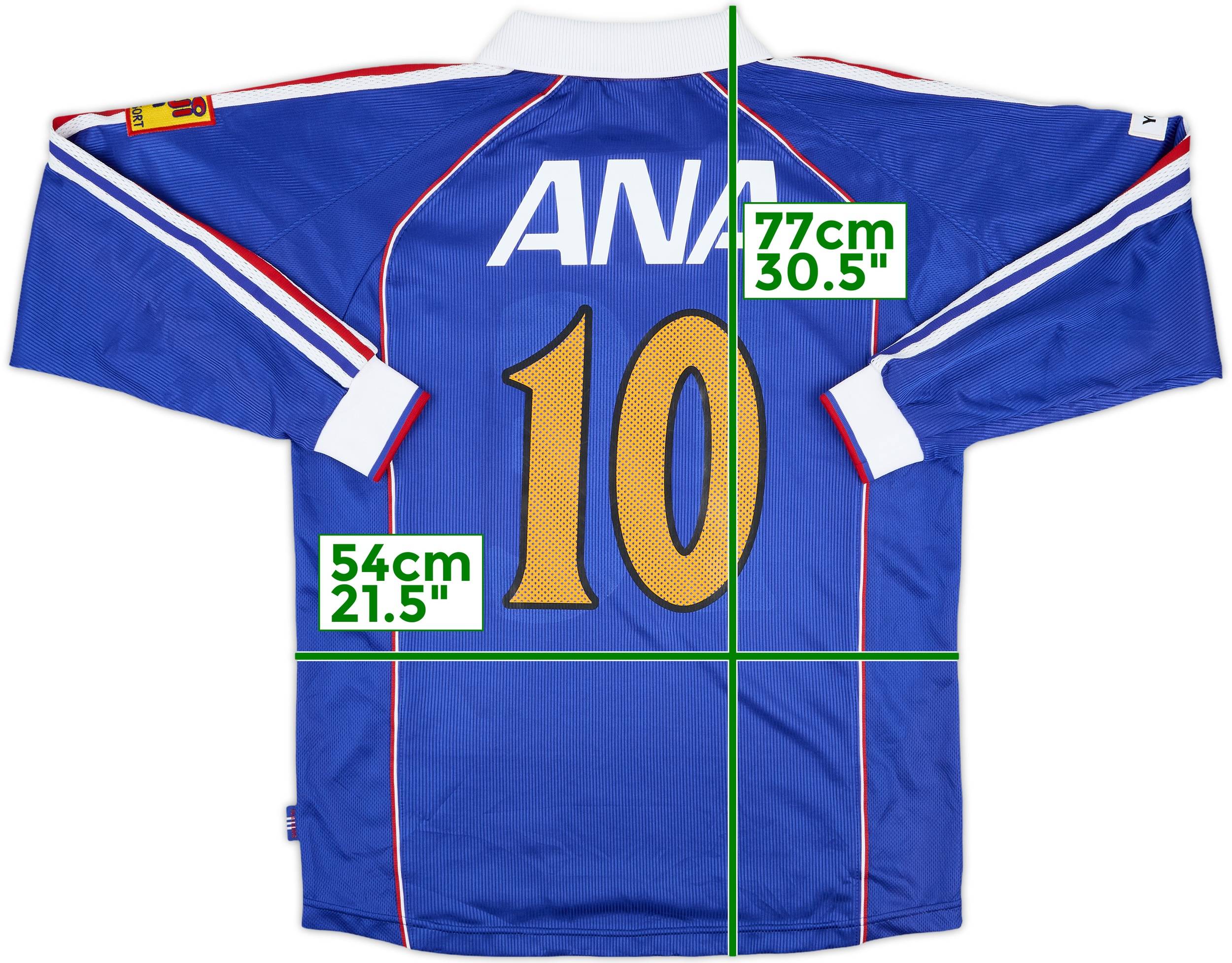 2000 Yokohama Marinos Home L/S Shirt #10 (Nakamura) - 6/10 - (L)