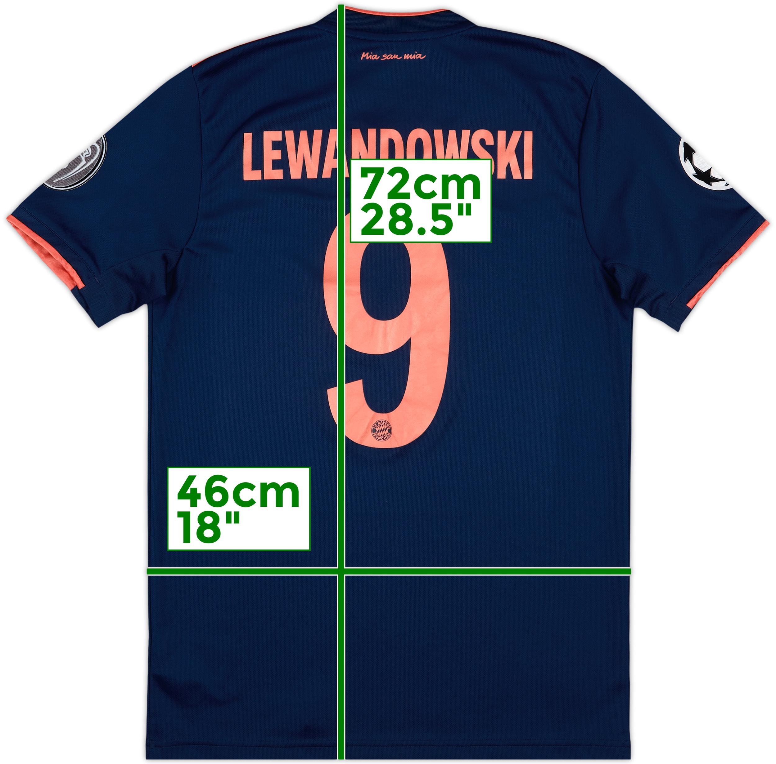 2019-20 Bayern Munich Third Shirt Lewandowski #9 8/10 (S) - Main Image