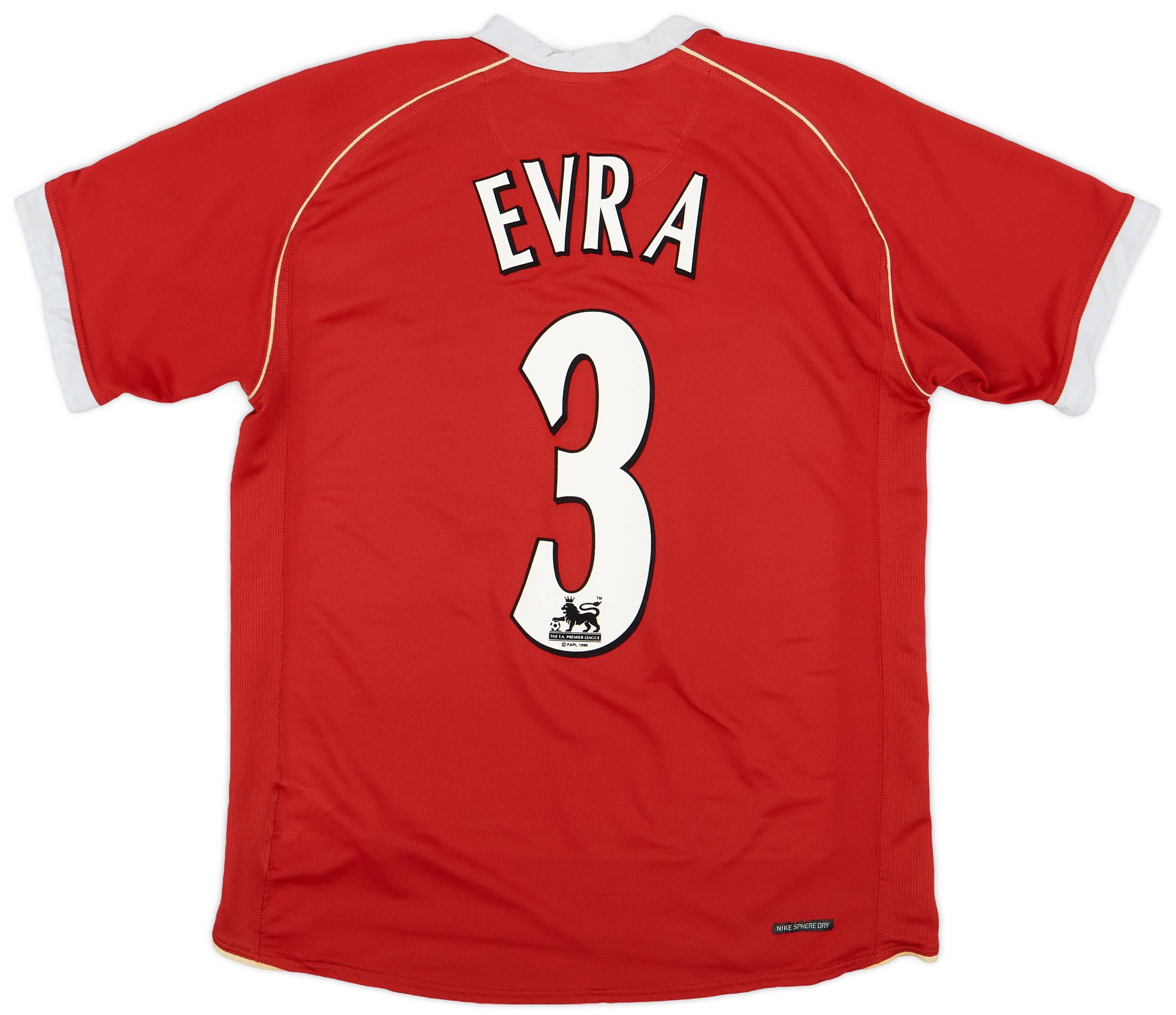 2006-07 Manchester United Home Shirt Evra #3 - 7/10 - (M)