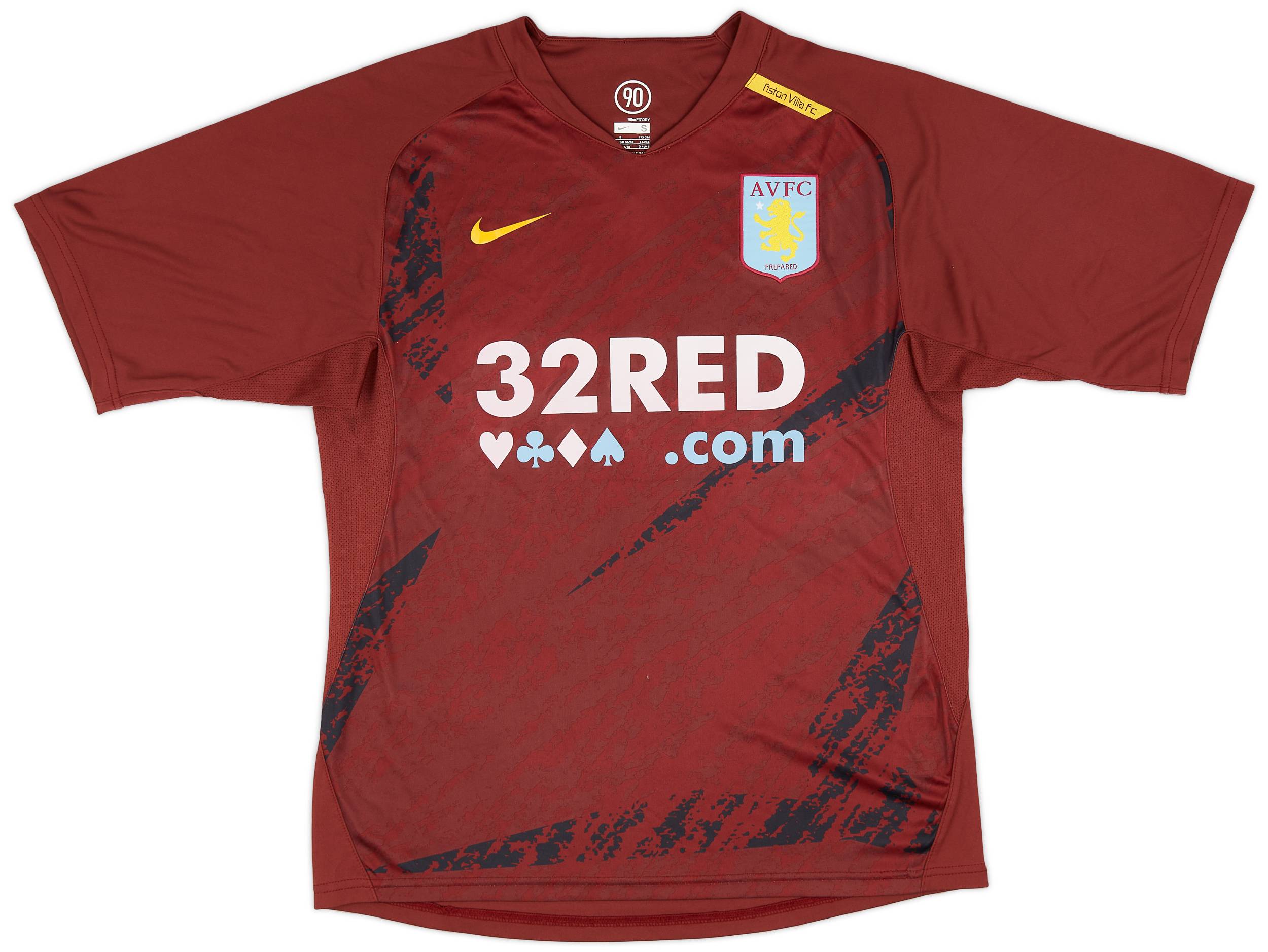 nike aston villa jersey 32 red shirt burgundy kit S small