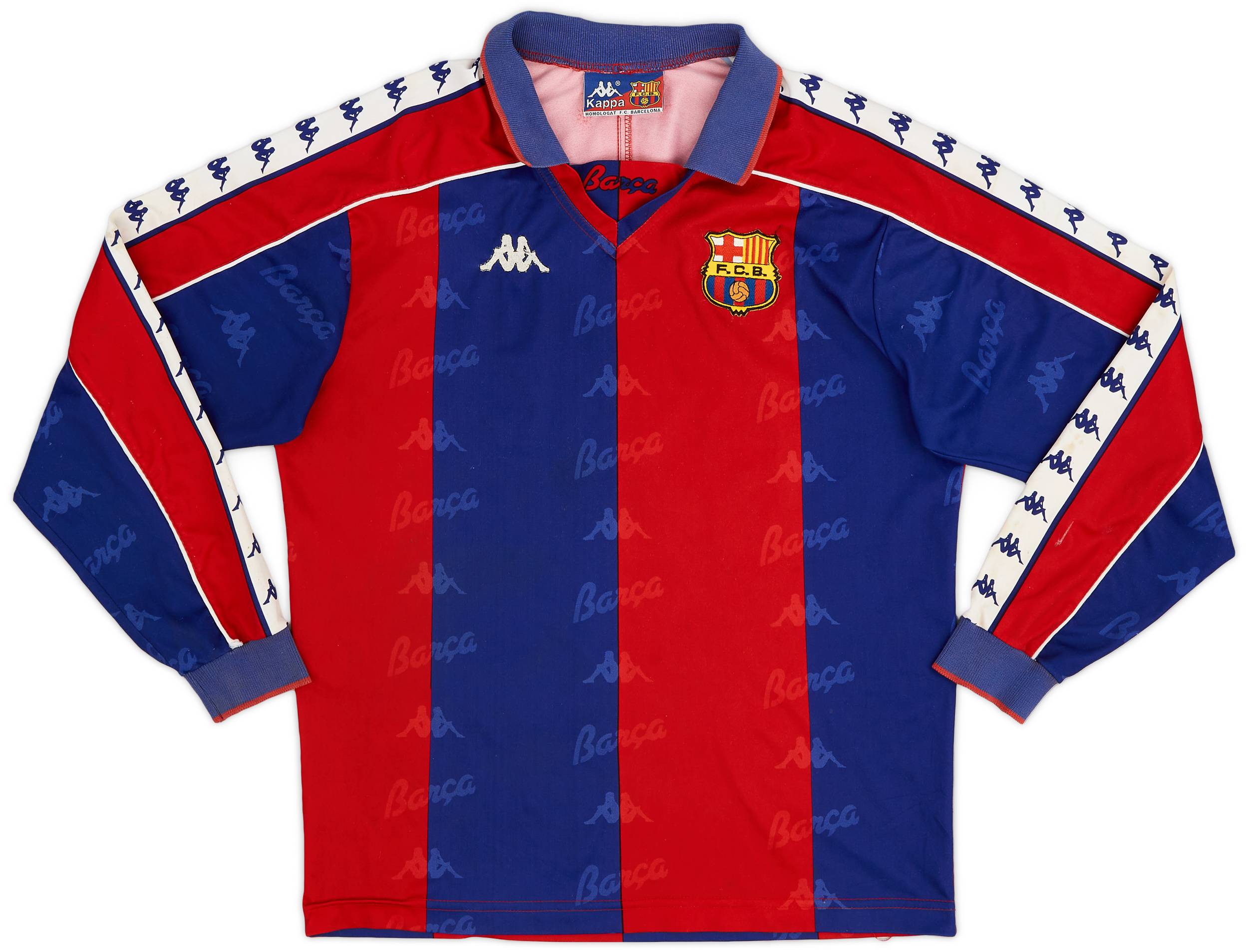1992-95 Barcelona Home L/S Shirt - 6/10 - (S)