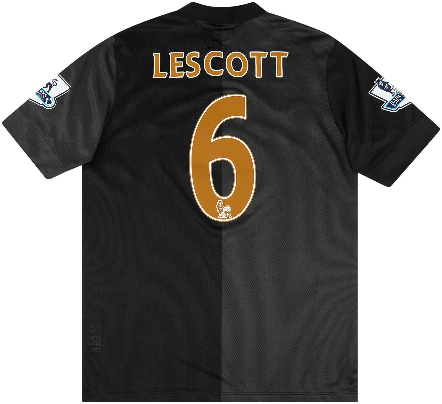 2013-14 Manchester City Match Issue Away Shirt Lescott #6