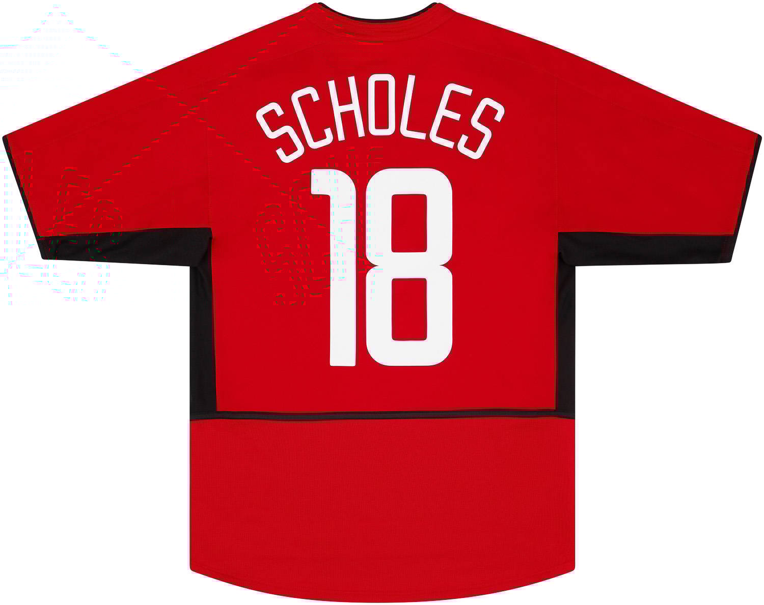 2002-04 Manchester United Home Shirt Scholes #18 - 9/10 - XXL
