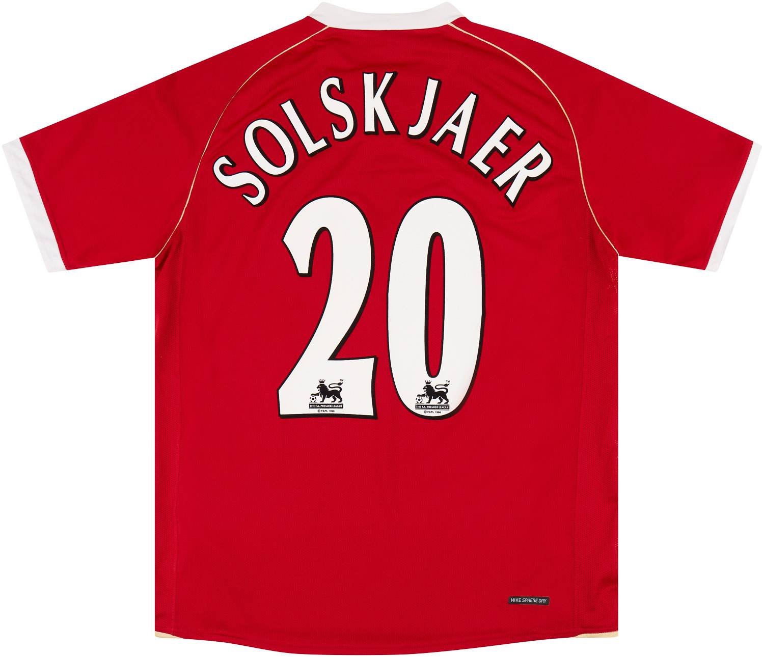 2006-07 Manchester United Home Shirt Solskjaer #20 (8/10) XXL