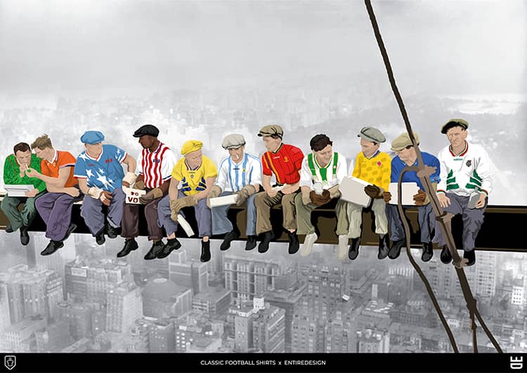 USA '94 World Cup 'Lunch atop a Skyscraper' A2 Print/Poster