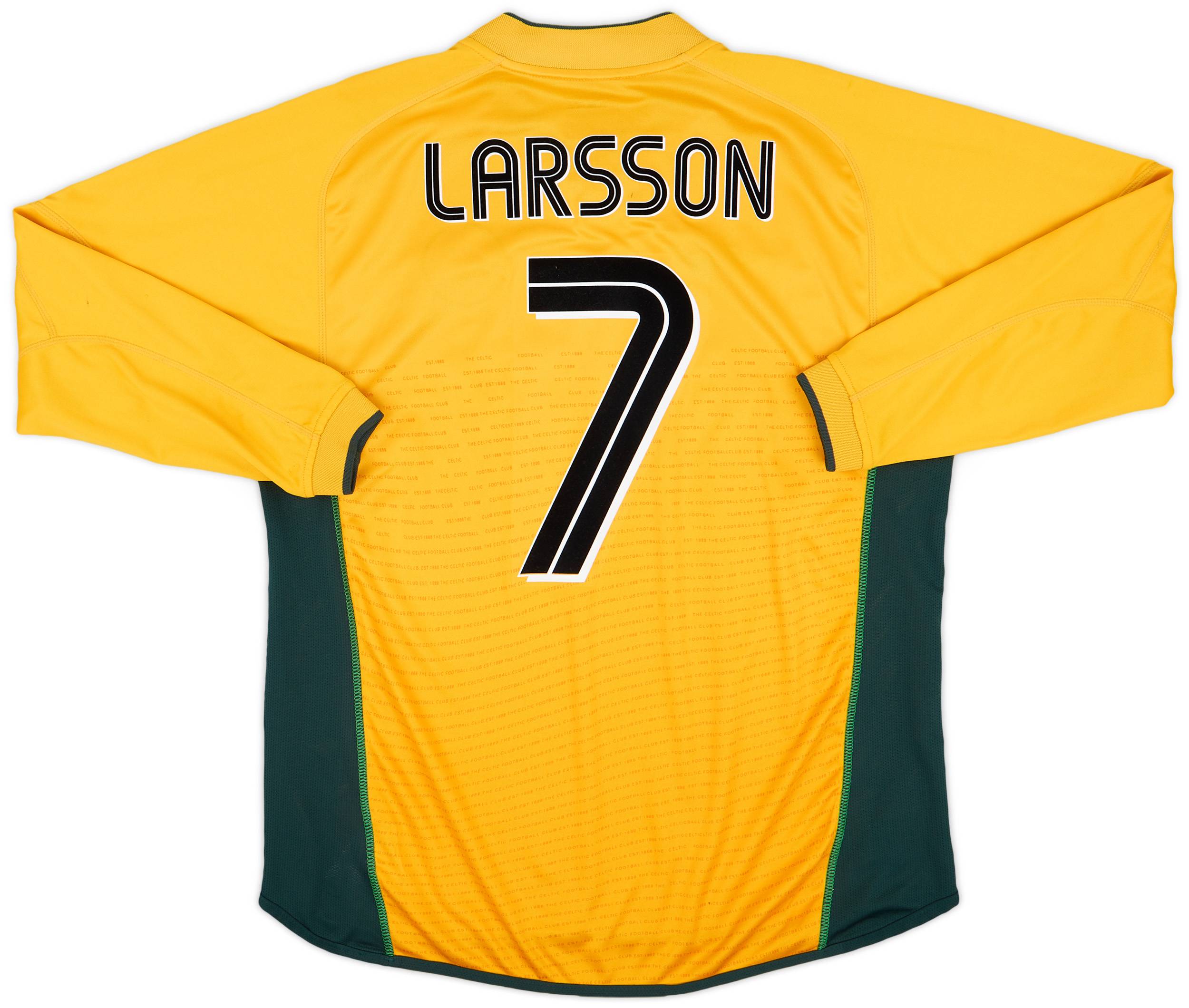 2002-03 Celtic Away L/S Shirt Larsson #7 - 8/10 - (L)