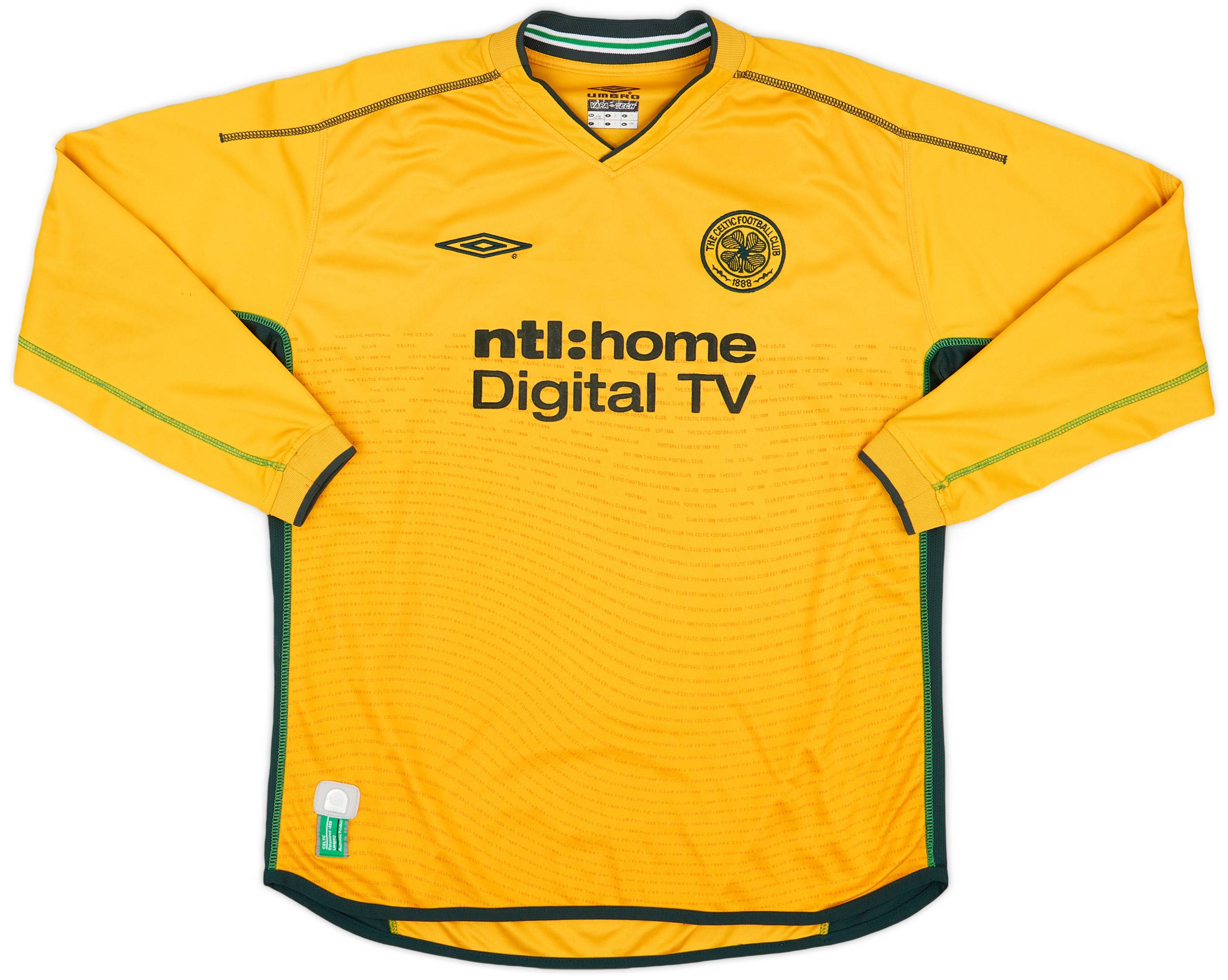 2002-03 Celtic Away L/S Shirt Larsson #7 - 8/10 - (L)