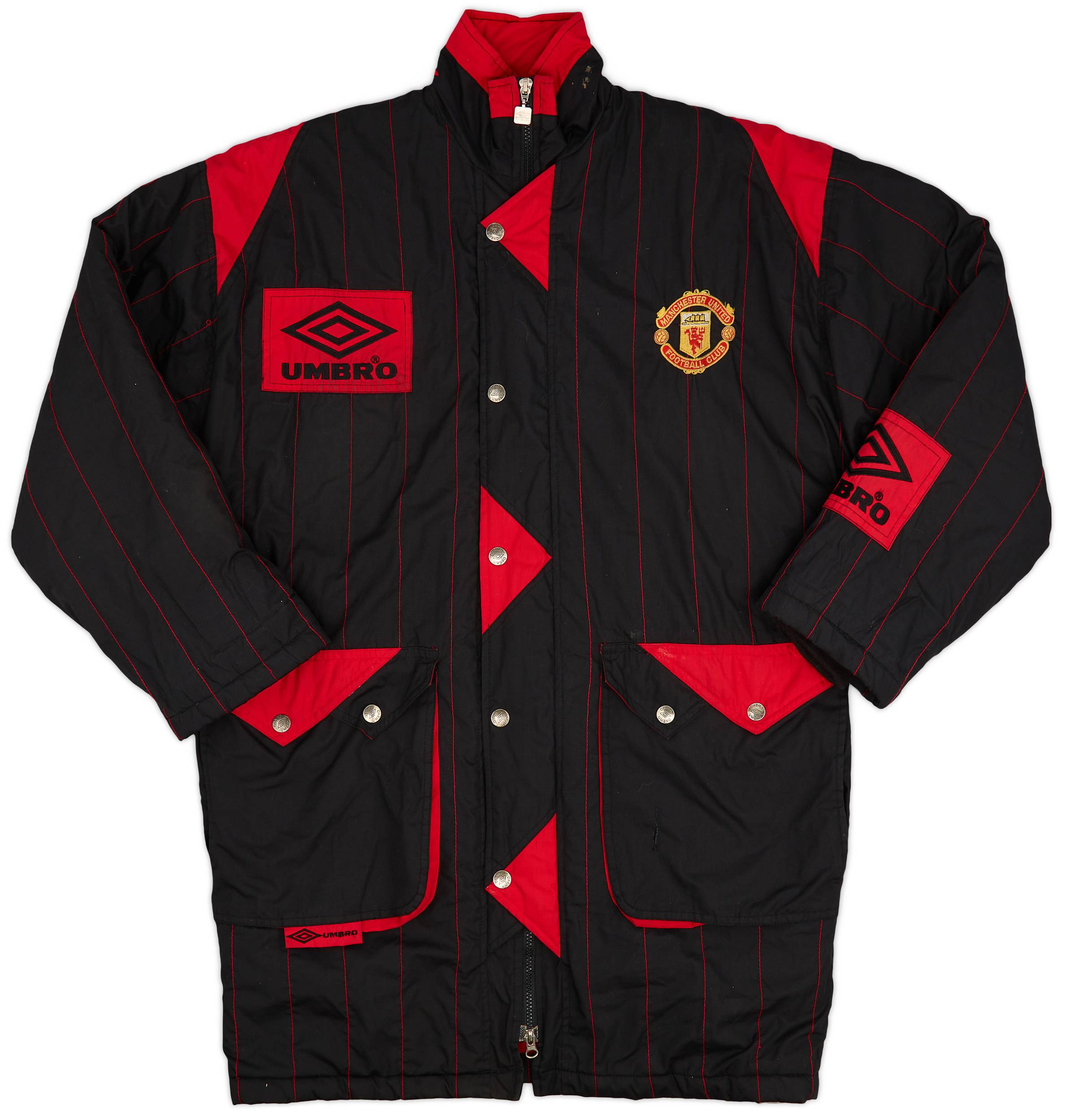 1994 95 Manchester United Umbro Padded Bench Coat 8 10 S