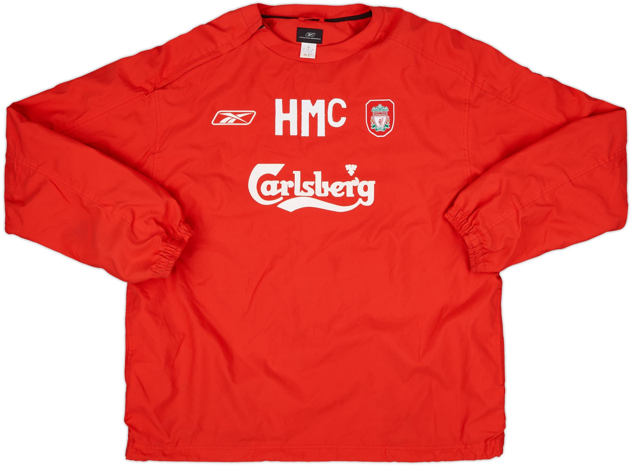 2004-05 Liverpool Reebok Staff Issue 1/4 Zip Drill Top 'HMC' - 9/10 - (XL)