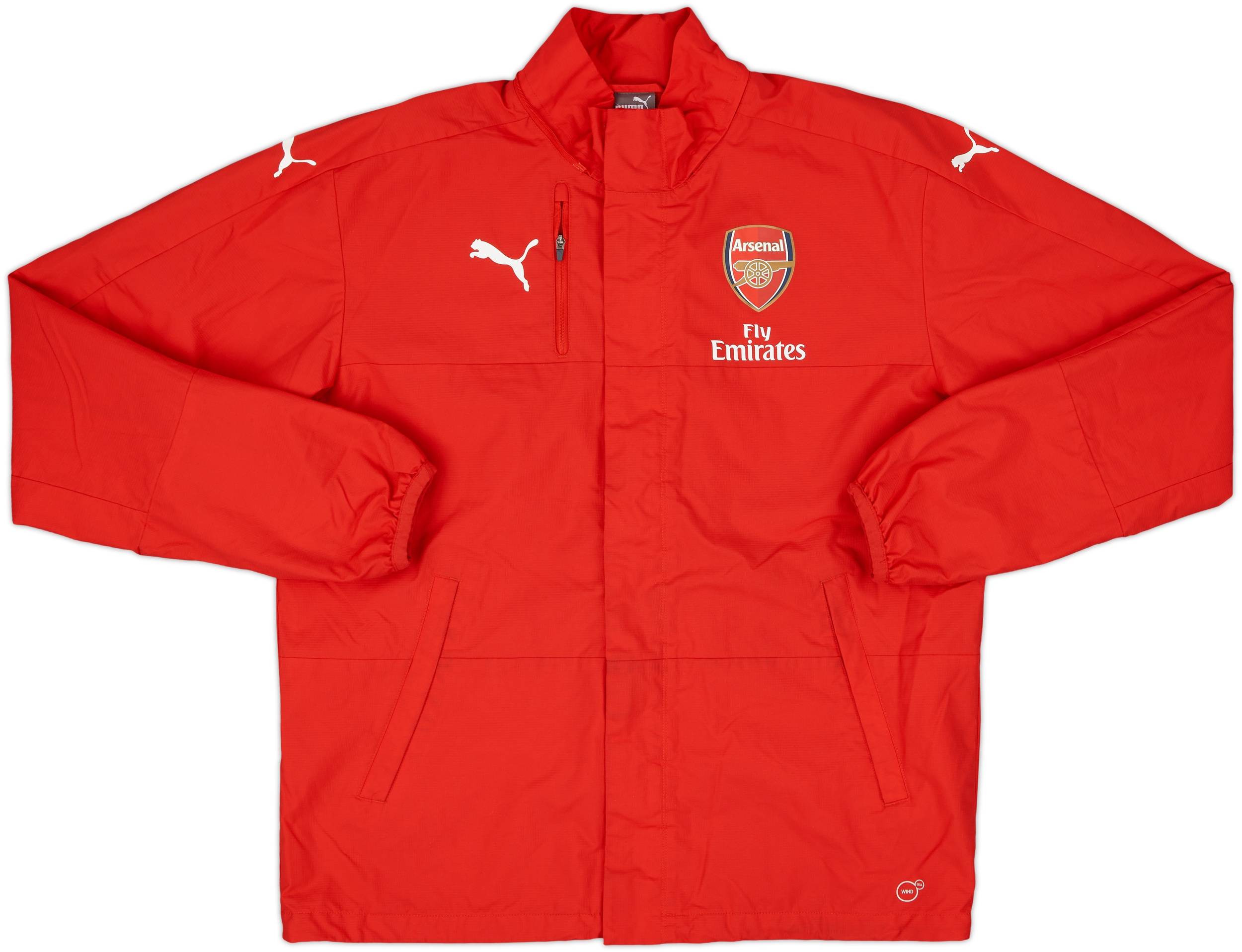 2017-18 Arsenal Puma Hooded Rain Jacket - 9/10 - (L)