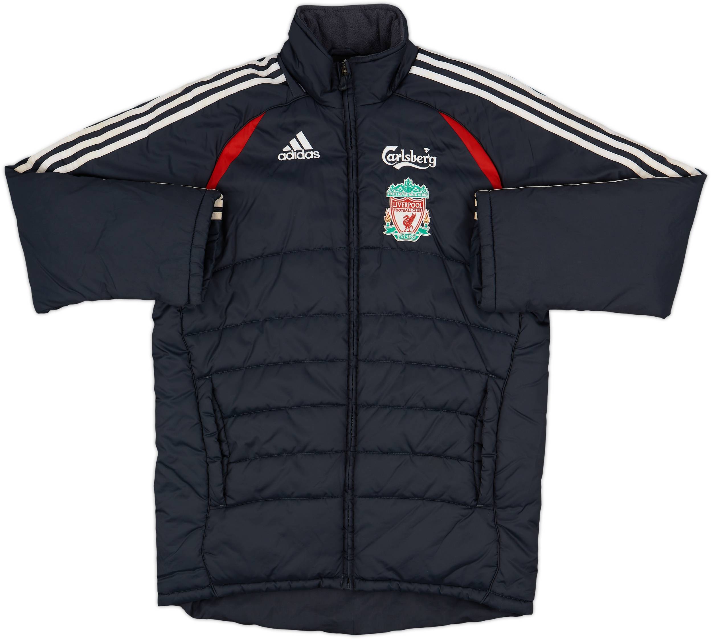 2006-07 Liverpool adidas Padded Bench Coat - 5/10 - (L.Boys)