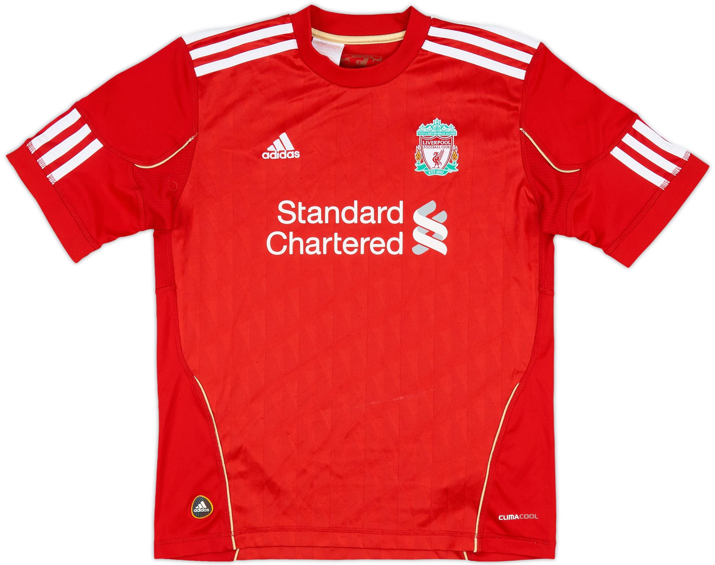 リバプール GERRARD 8 サイズ【M】 2010-12 Liverpool Home Shirt Gerrard #8 - 8/10 - (M.Boys)