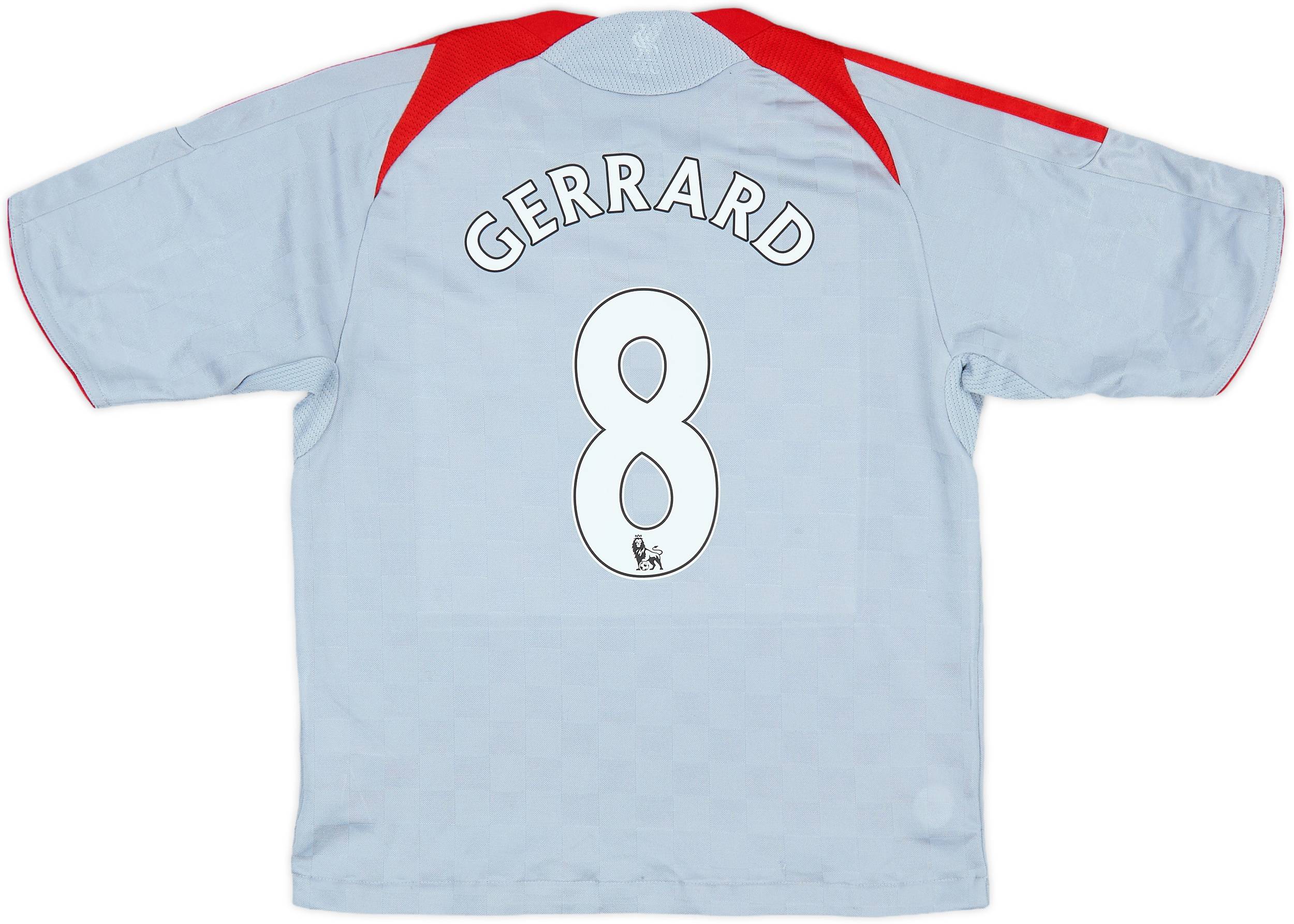 パーツ Gerrard 2008-09 Liverpool Away Shirt Gerrard #8 - 6/10 - (M)